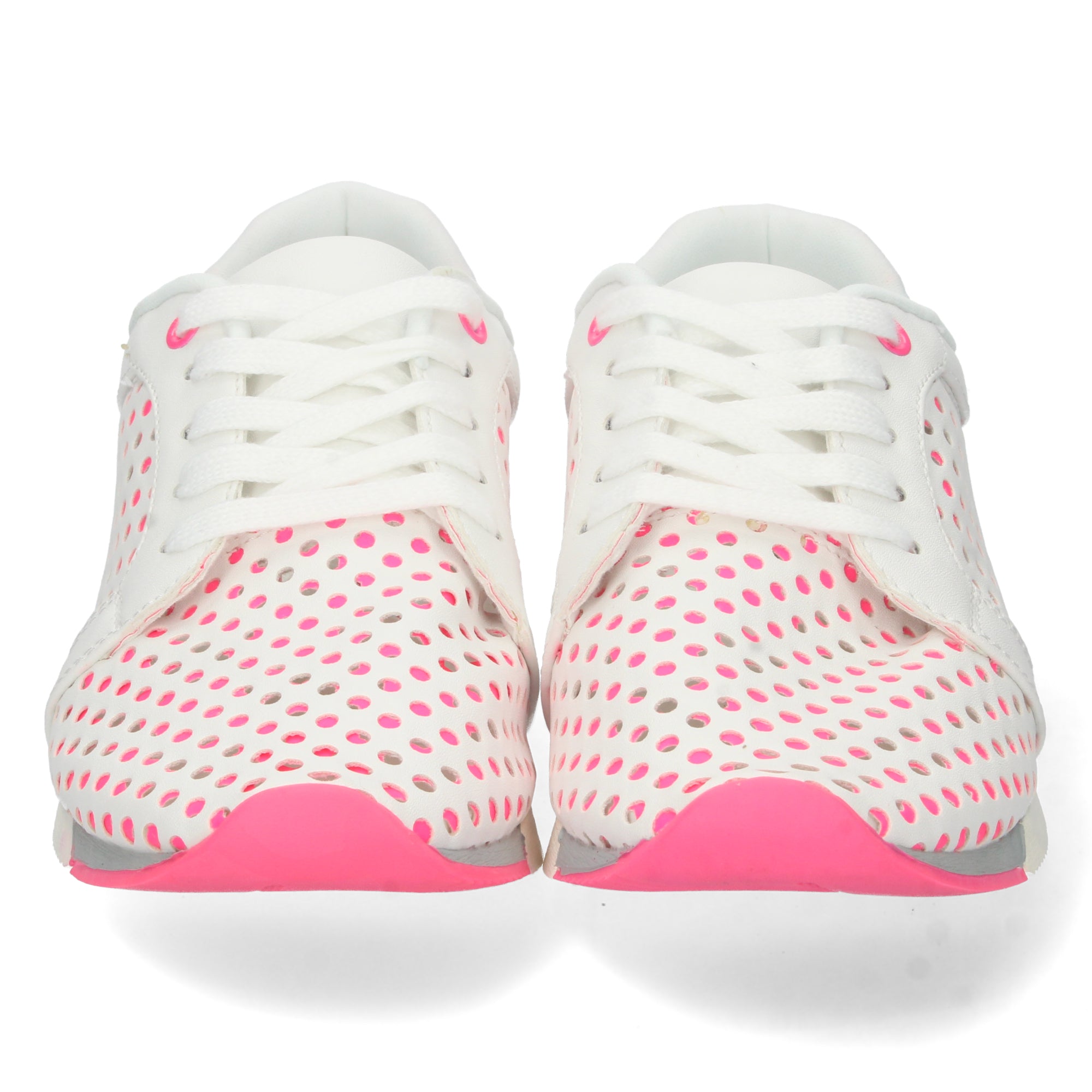 Zapatillas Blancas Y Fucsia Muy Comodas Para Mujer