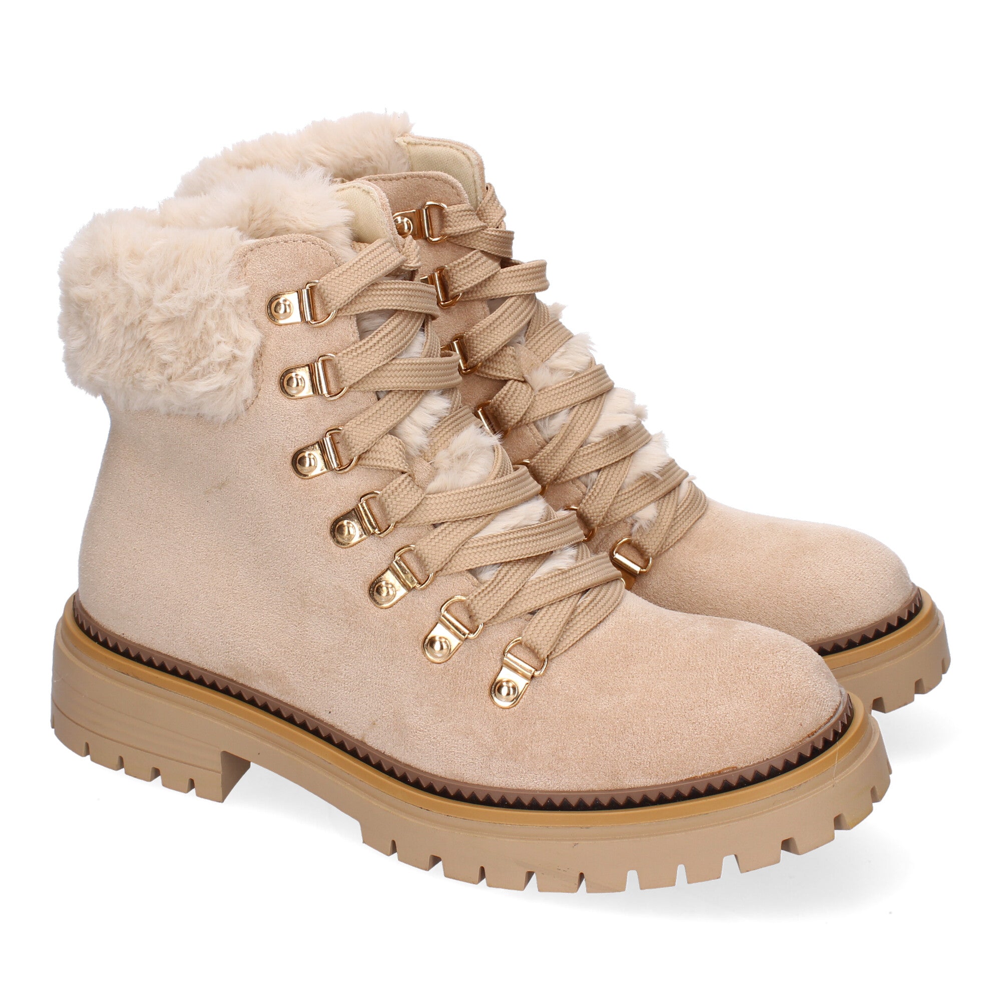 Botines  Dentados Y De Pelo Para Mujer