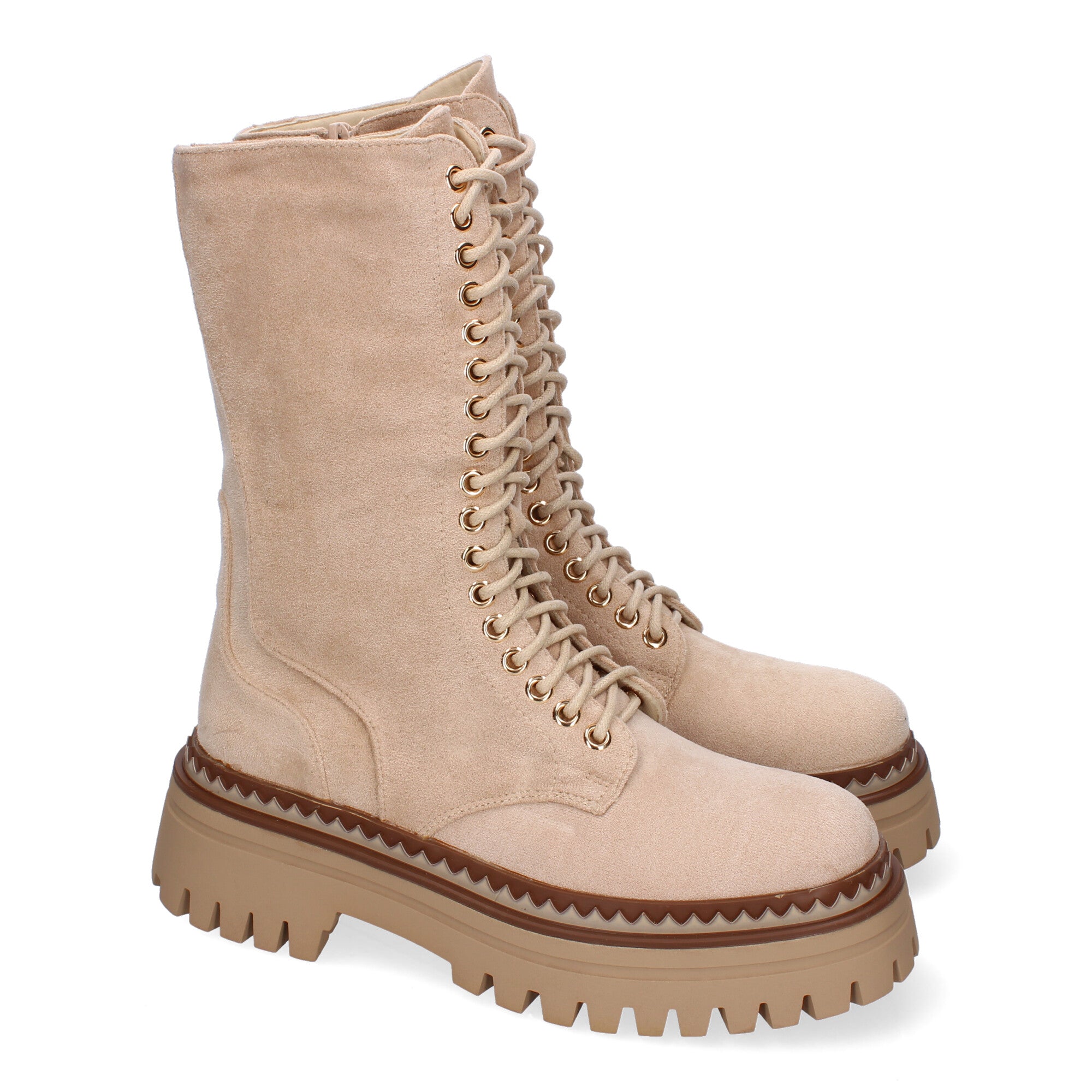 Bota Militar de Mujer Cómoda y Elegante con Suela Dentada