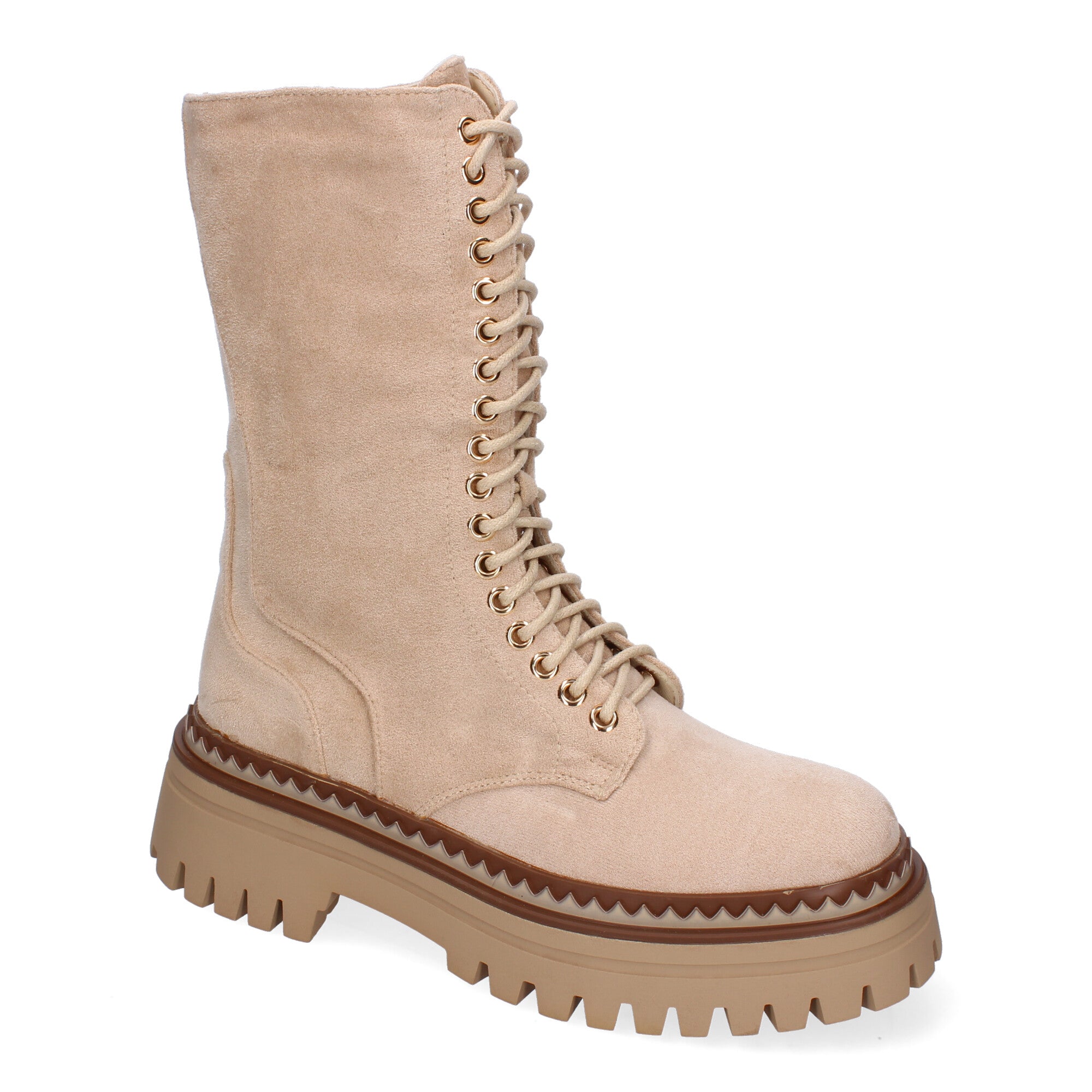 Bota Militar de Mujer Cómoda y Elegante con Suela Dentada