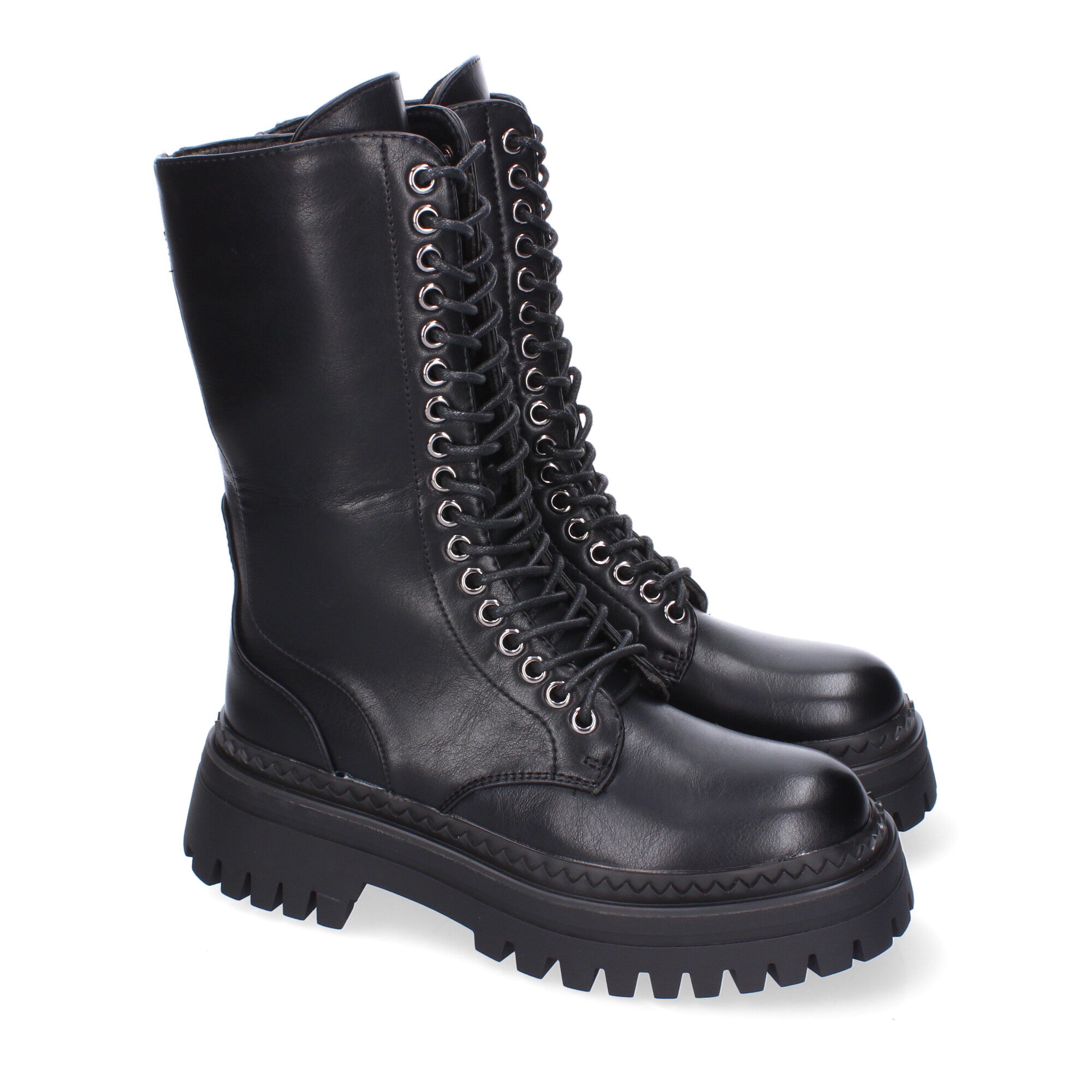 Bota Militar de Mujer Cómoda y Elegante con Suela Dentada