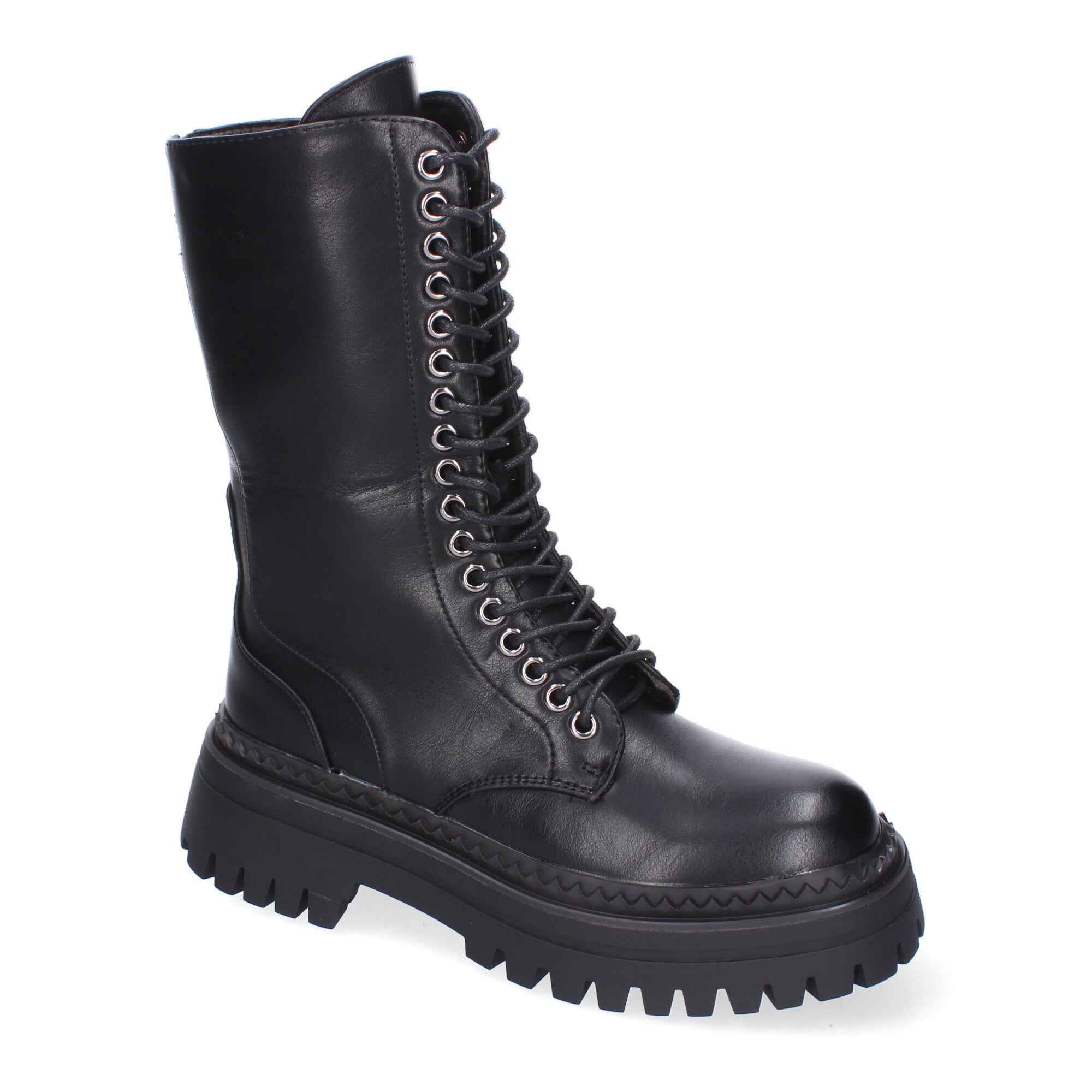 Bota Militar de Mujer Cómoda y Elegante con Suela Dentada