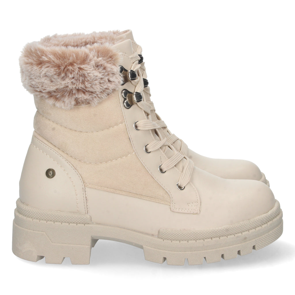 Botin De Pelo con Plataforma Para Mujer