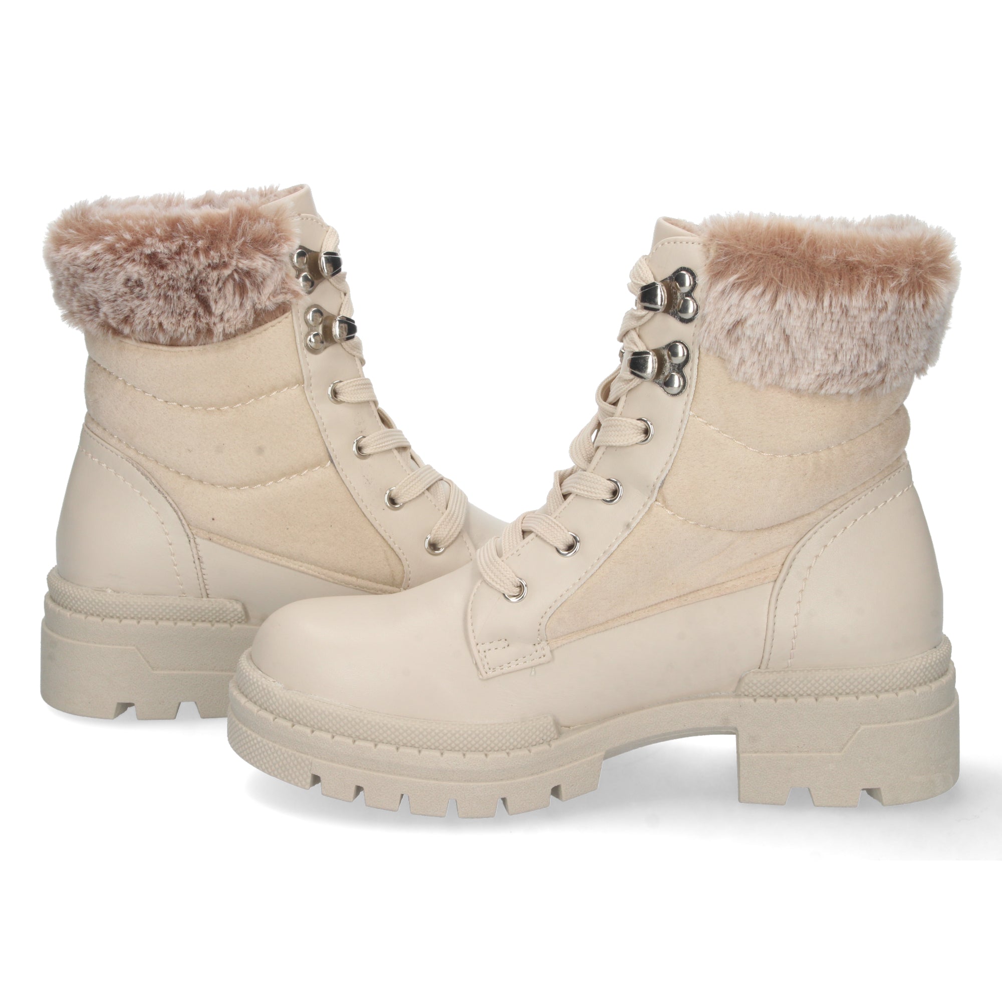 Botin De Pelo con Plataforma Para Mujer