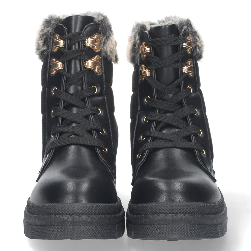 Botin De Pelo con Plataforma Para Mujer