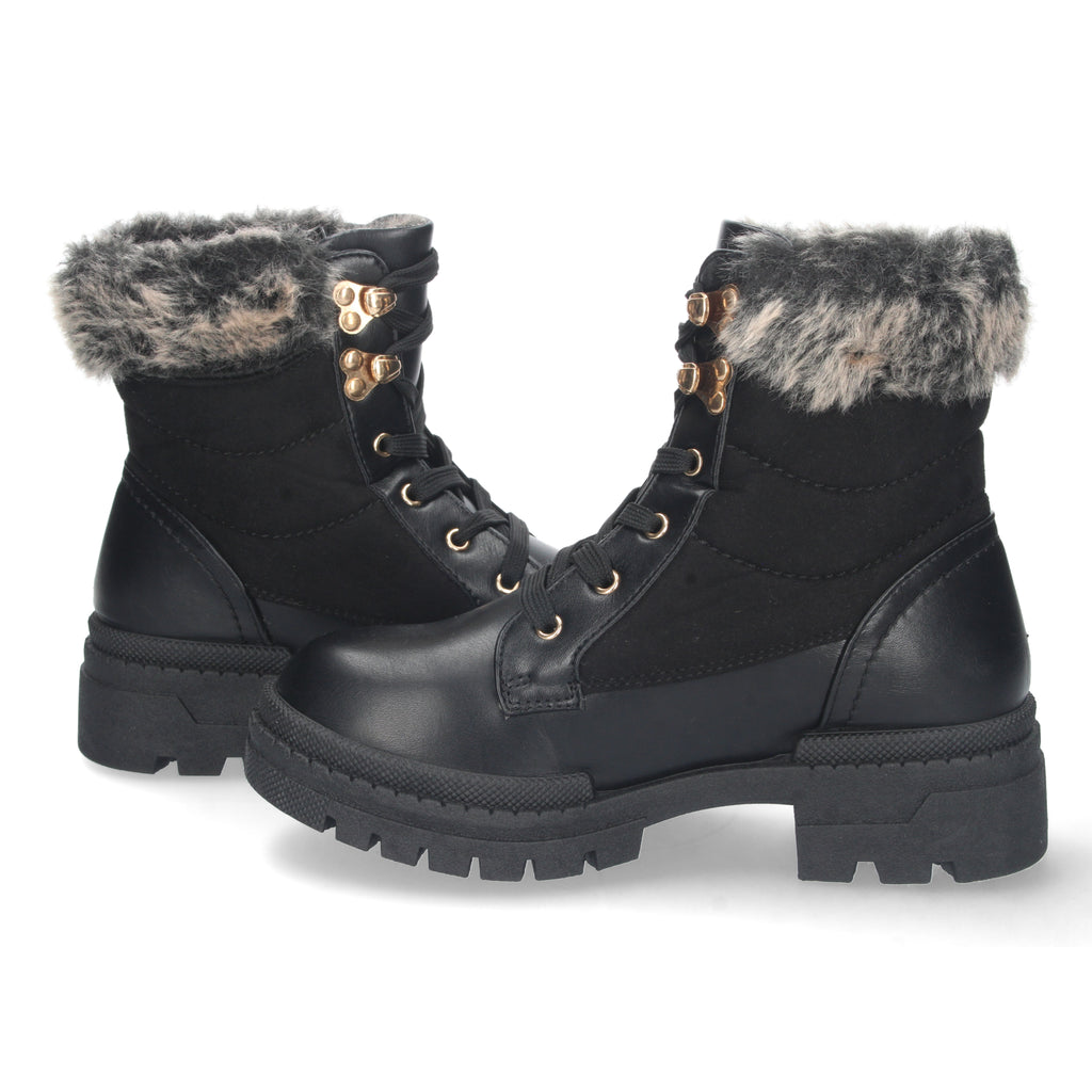 Botin De Pelo con Plataforma Para Mujer