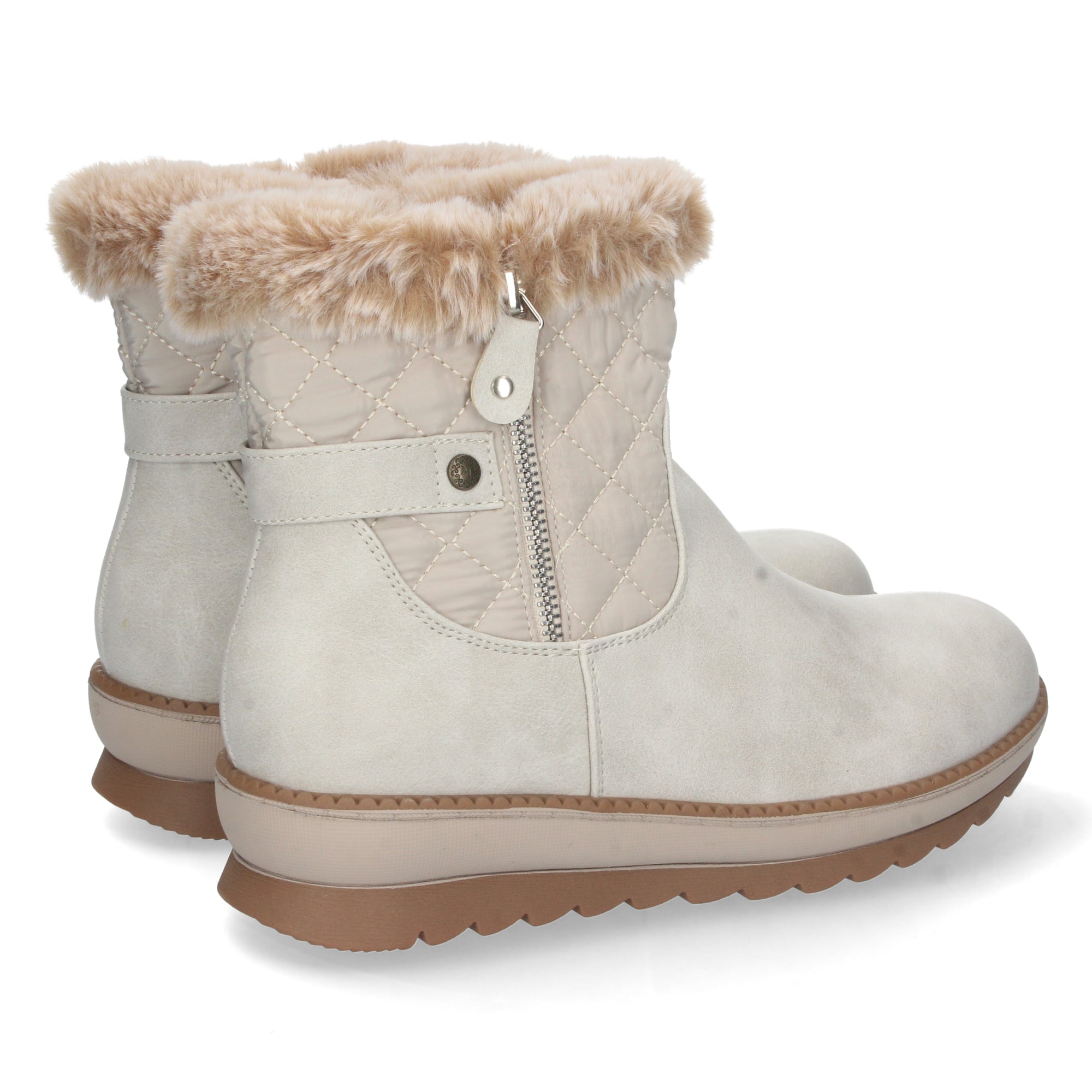 Botin De Pelo con Plataforma Para Mujer