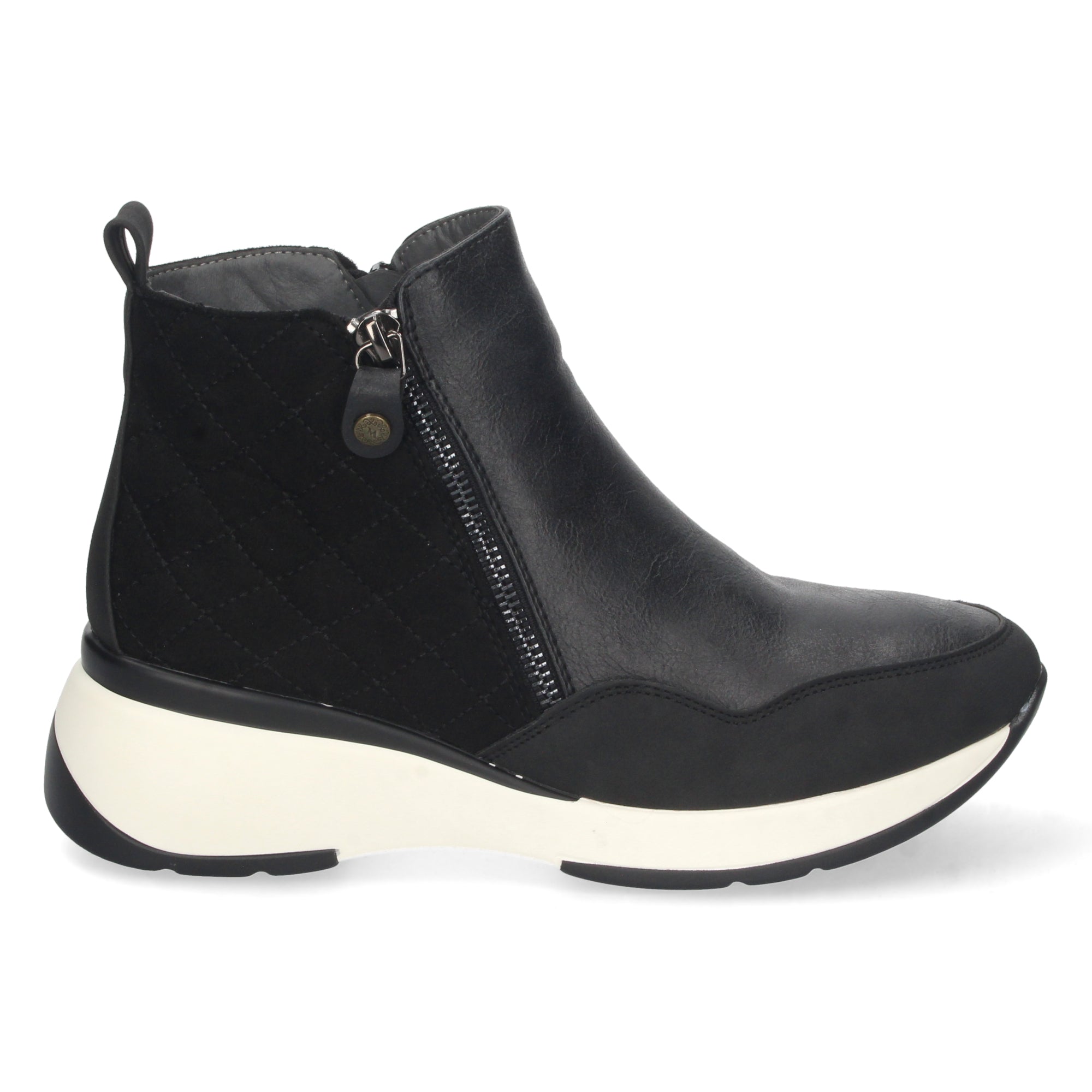 Zapatilla Abotinada Negra Comoda  Para Mujer