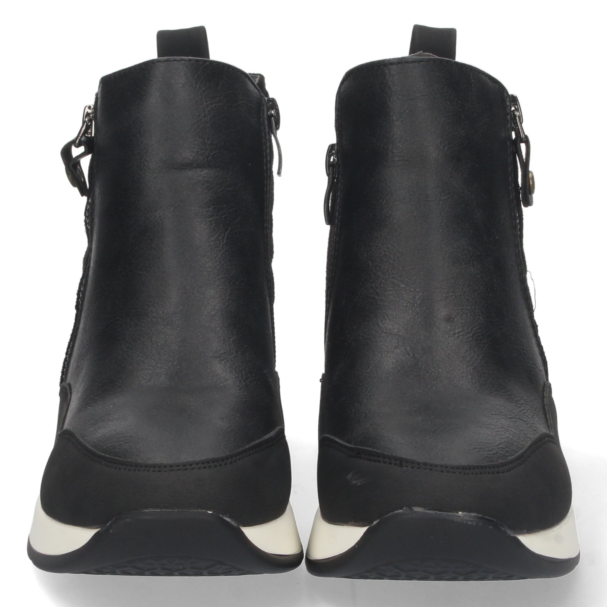 Zapatilla Abotinada Negra Comoda  Para Mujer