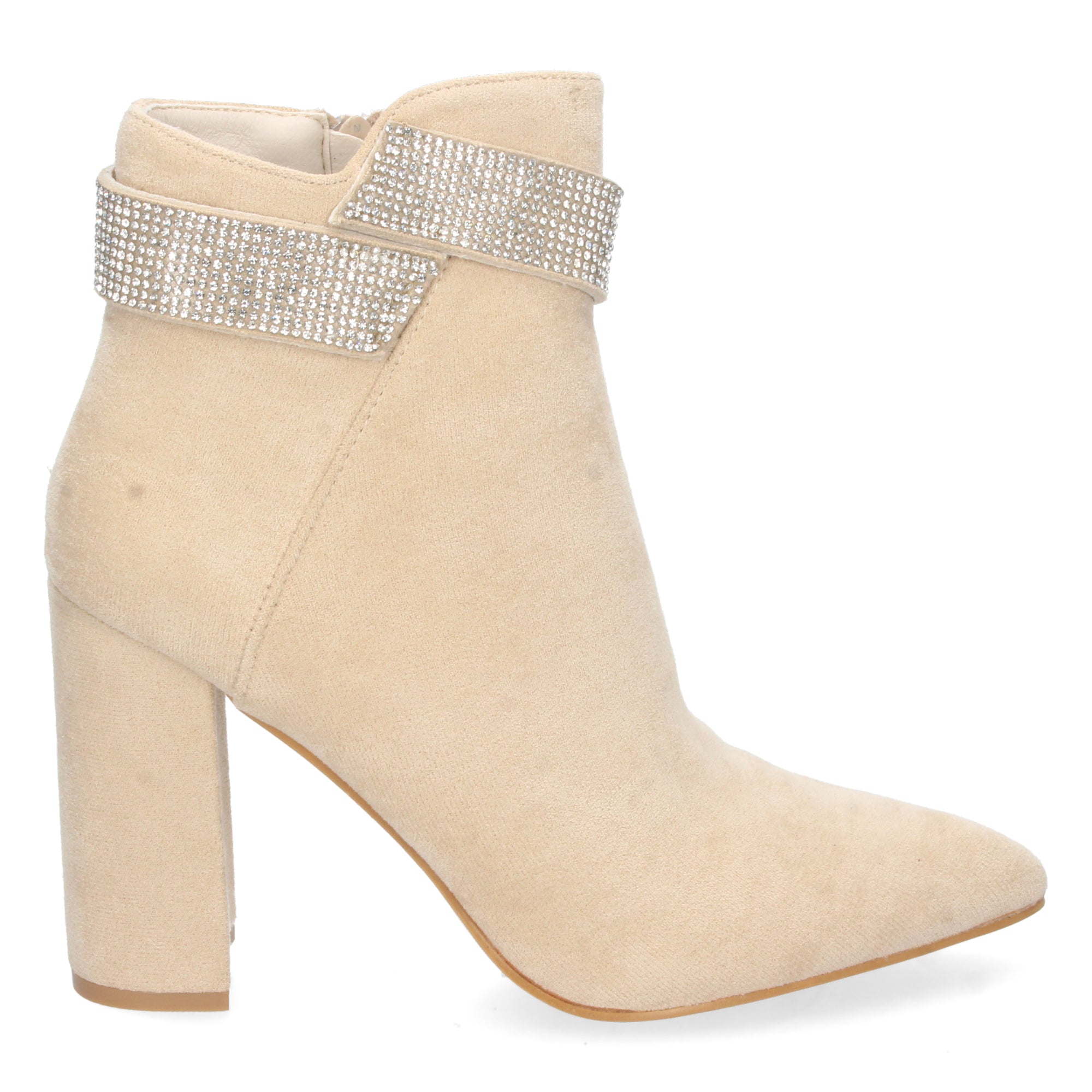Botin de Punta Fina,  Strass Y De Tacon Para Mujer