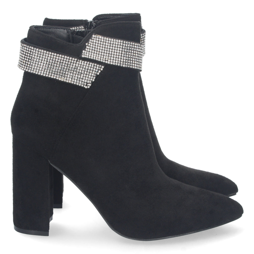 Botin de Punta Fina,  Strass Y De Tacon Para Mujer