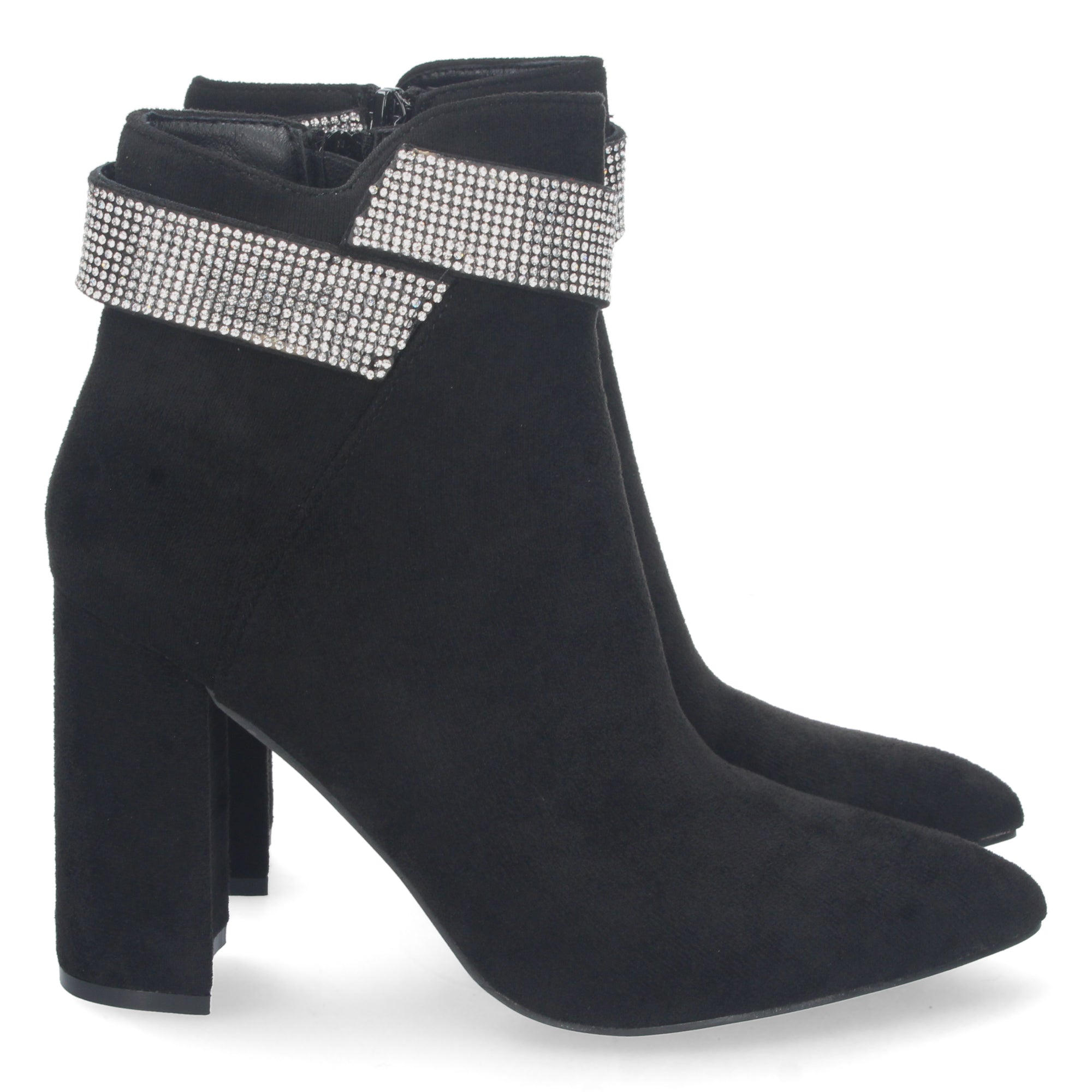 Botin de Punta Fina,  Strass Y De Tacon Para Mujer