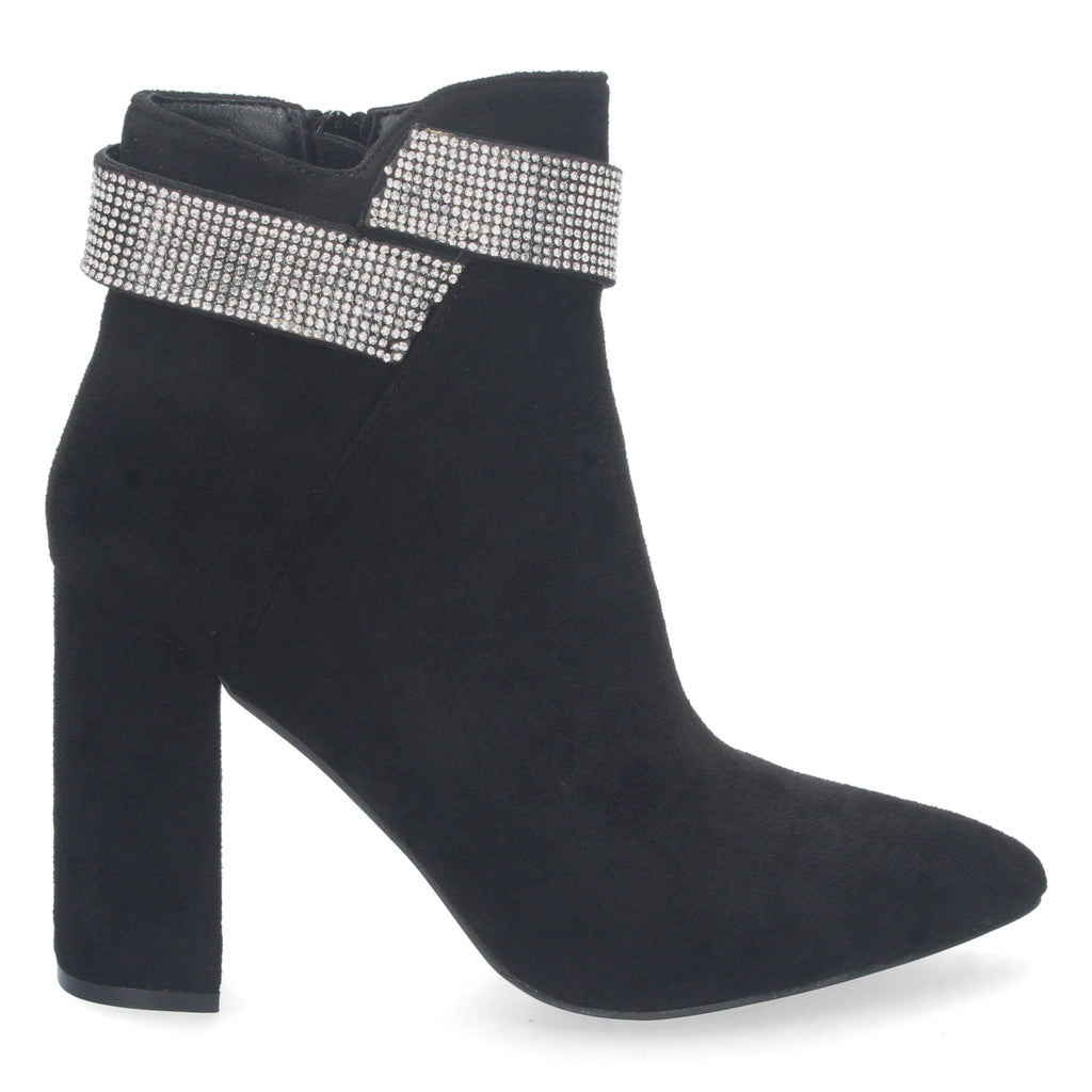 Botin de Punta Fina,  Strass Y De Tacon Para Mujer