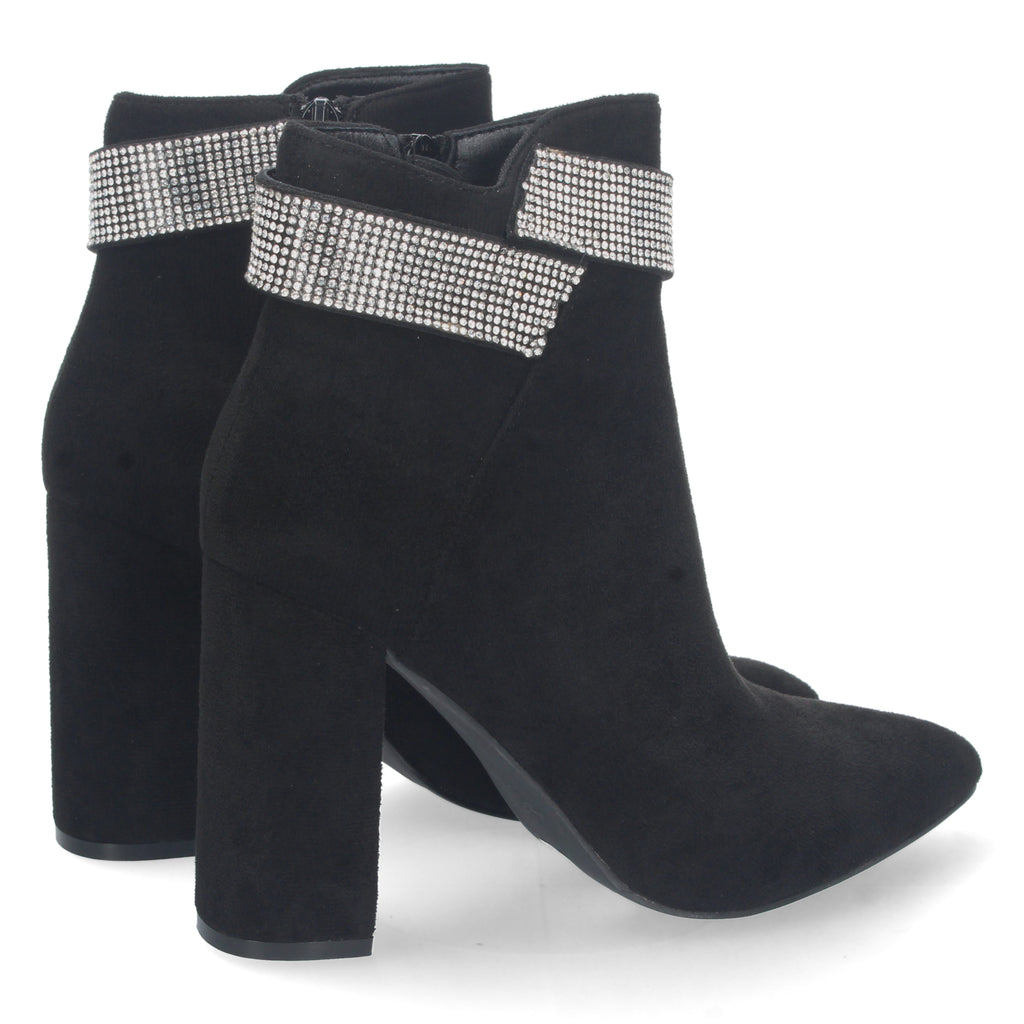Botin de Punta Fina,  Strass Y De Tacon Para Mujer