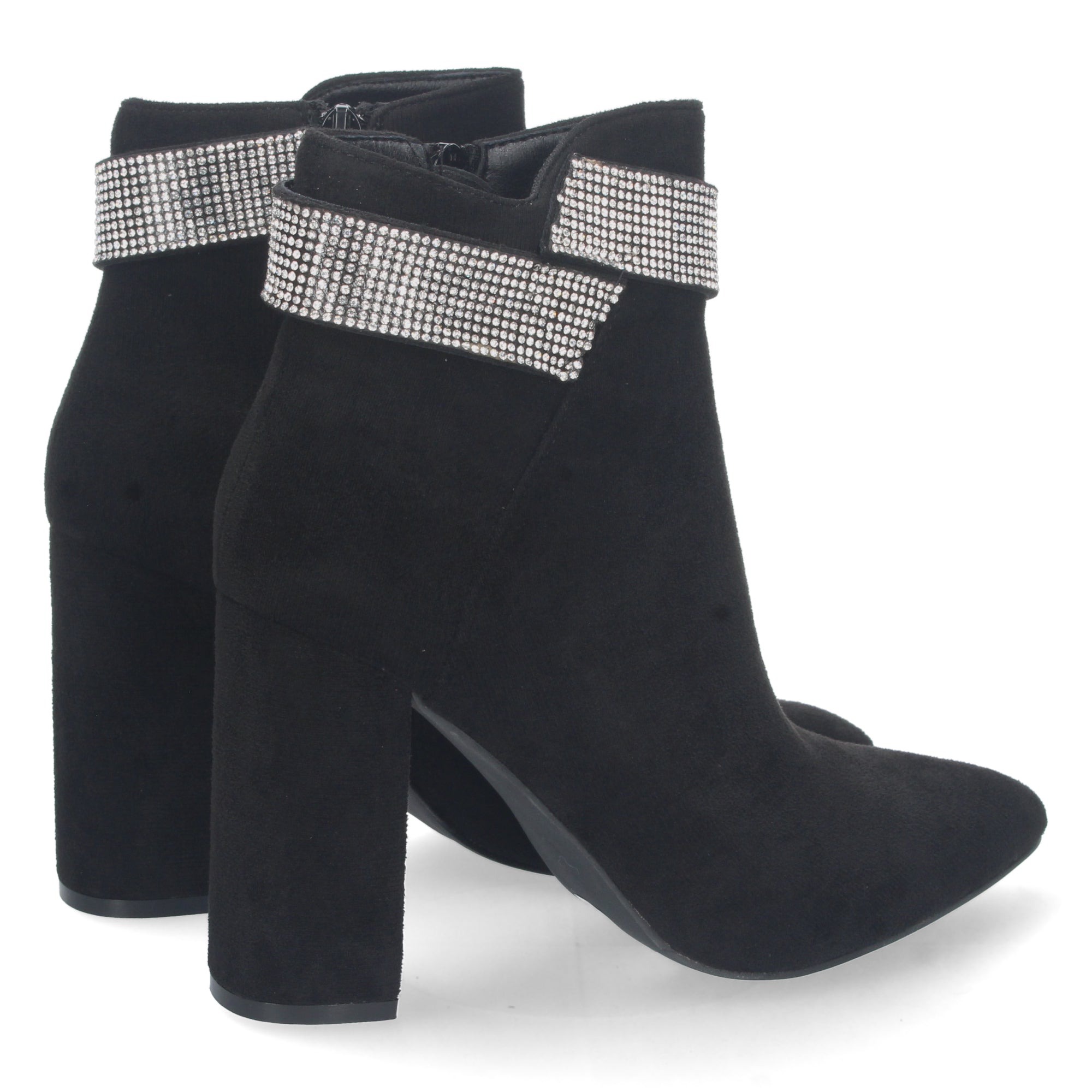 Botin de Punta Fina,  Strass Y De Tacon Para Mujer