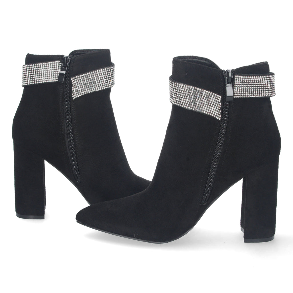 Botin de Punta Fina,  Strass Y De Tacon Para Mujer