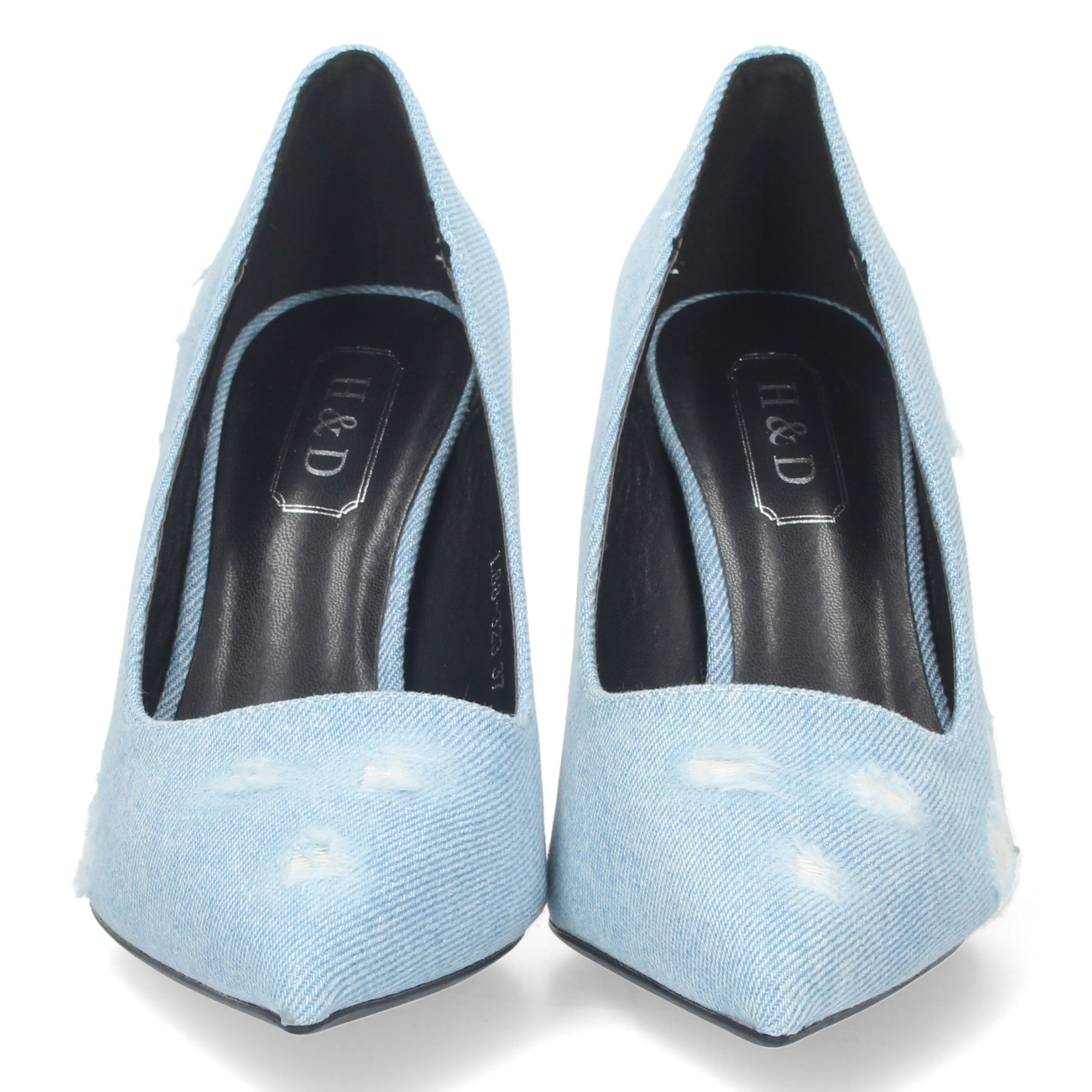 Zapato Celeste De Salon  de Tacon y Punta Fina  para Mujer