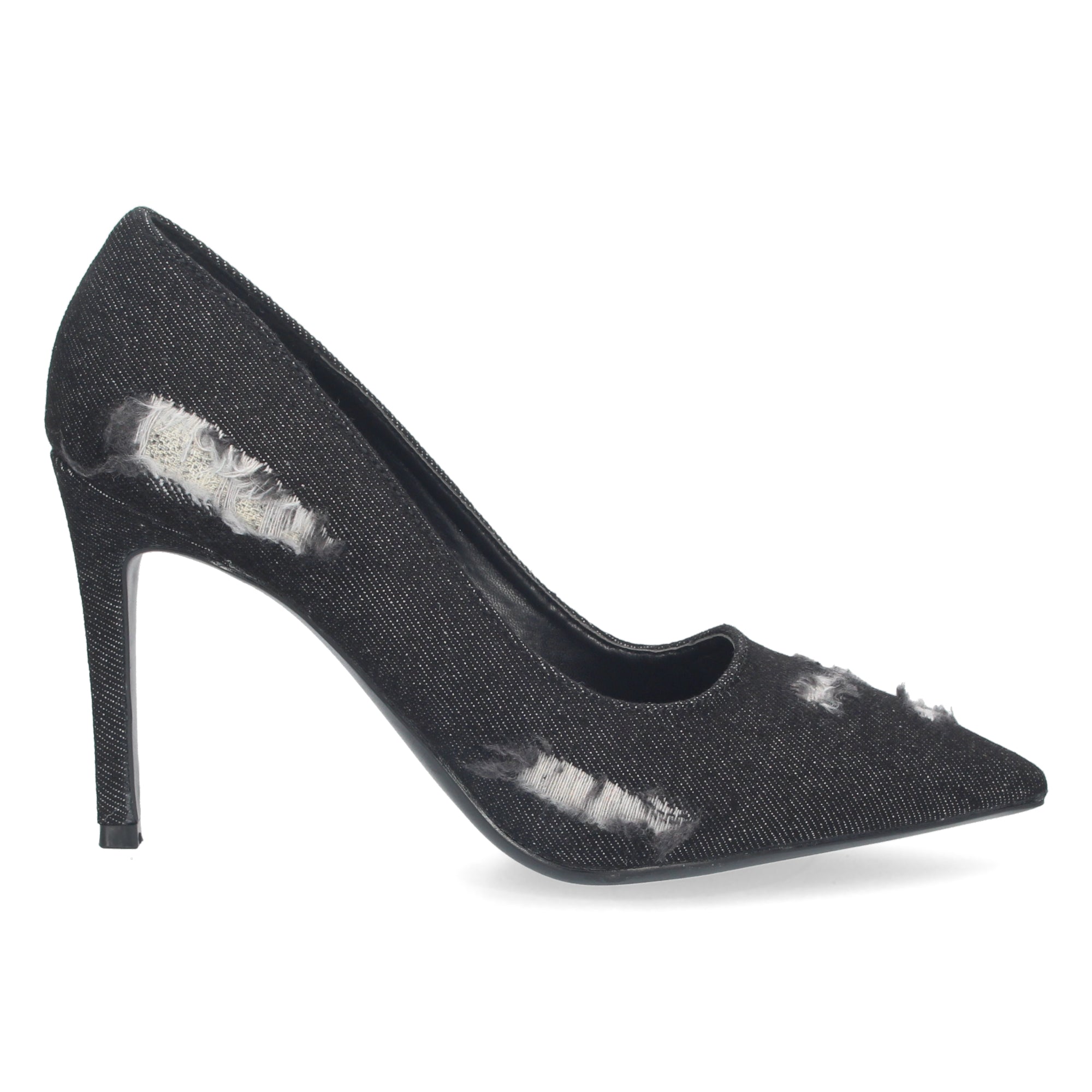 Zapato Negro De Salon  de Tacon y Punta Fina  para Mujer
