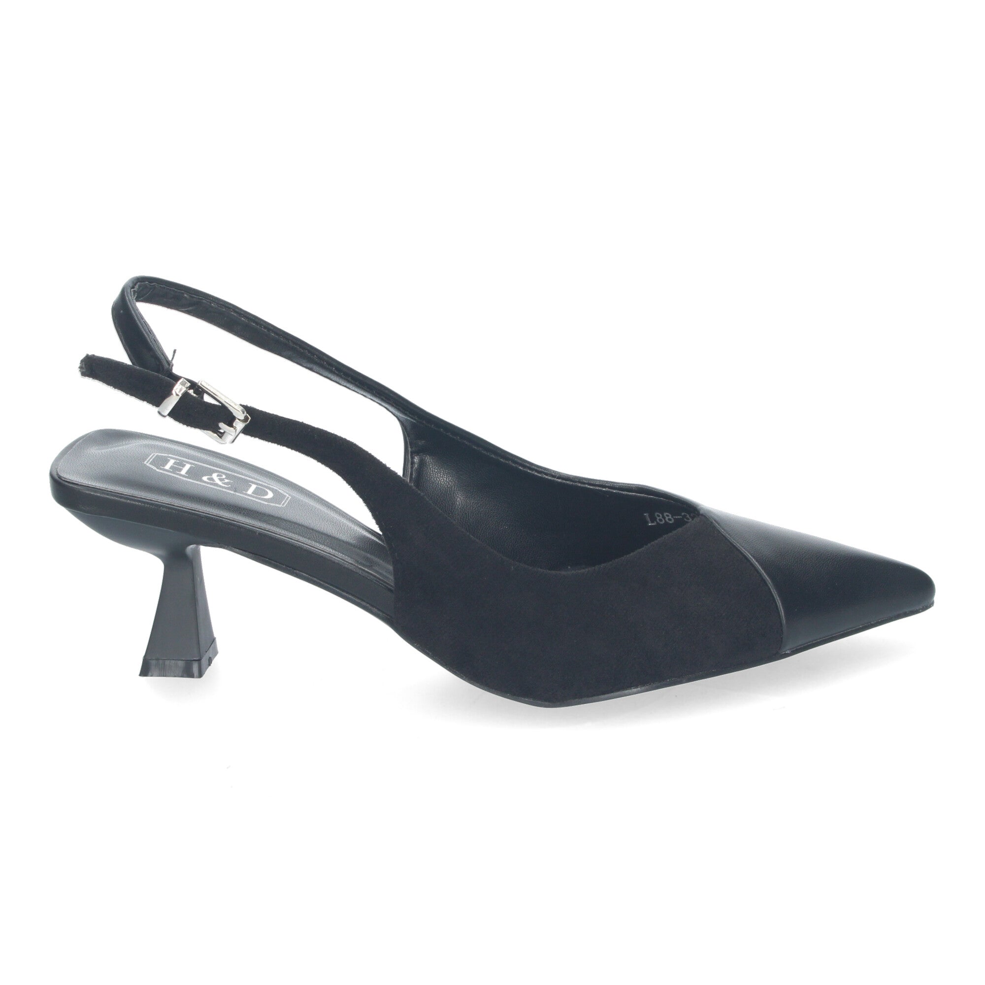 Zapato Negro Moderno De Salon  de Tacon y Punta Fina  para Mujer