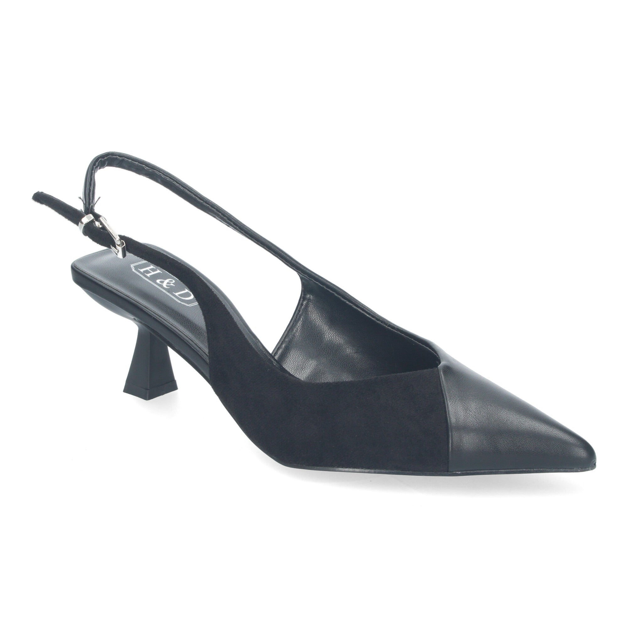 Zapato Negro Moderno De Salon  de Tacon y Punta Fina  para Mujer