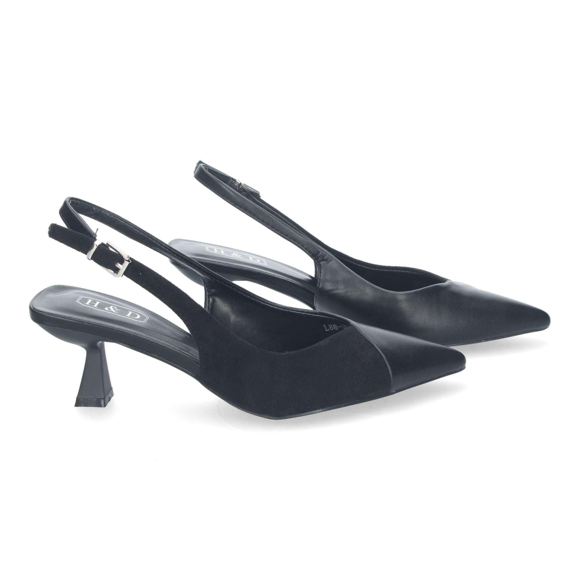 Zapato Negro Moderno De Salon  de Tacon y Punta Fina  para Mujer