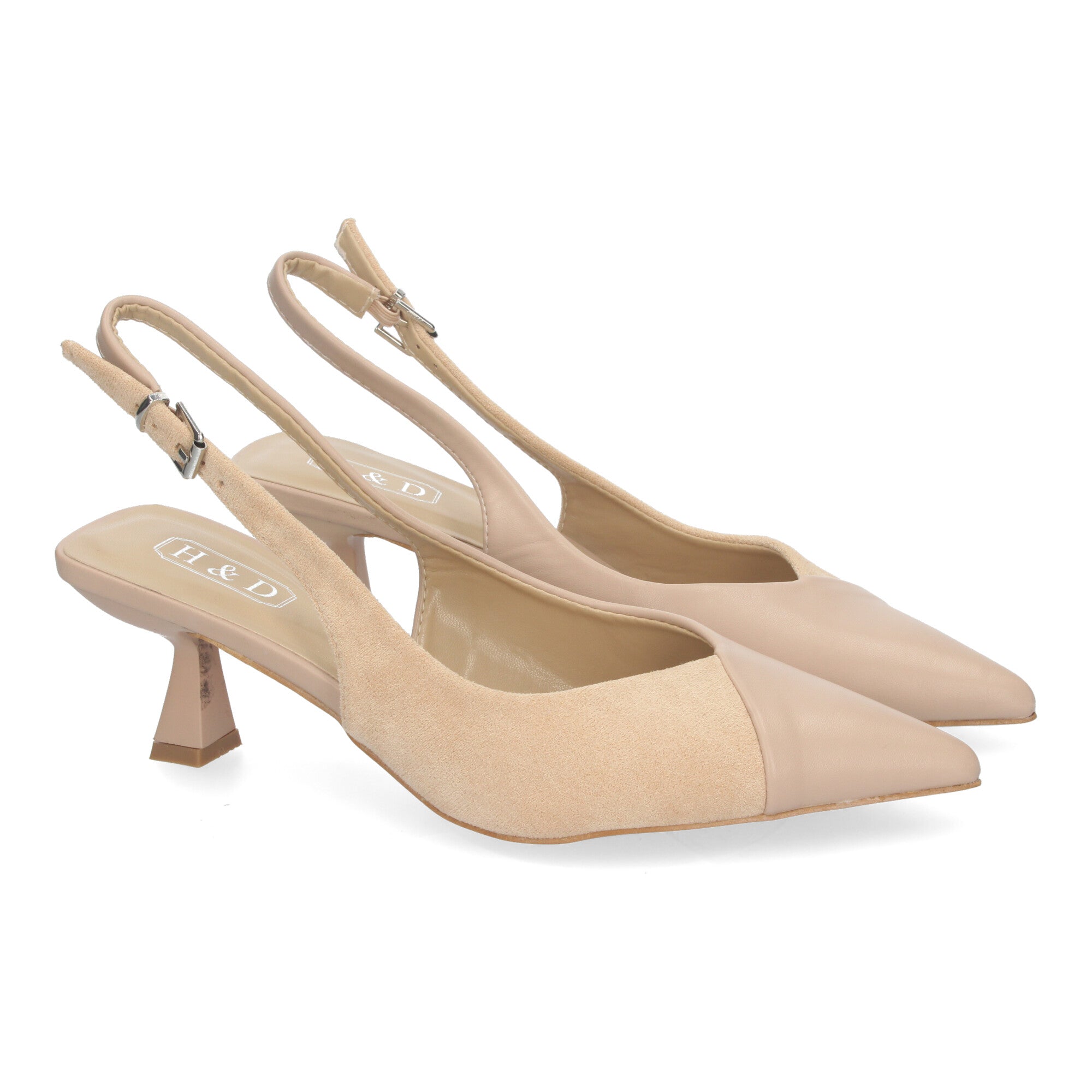 Zapato Beige Moderno De Salon  de Tacon y Punta Fina  para Mujer
