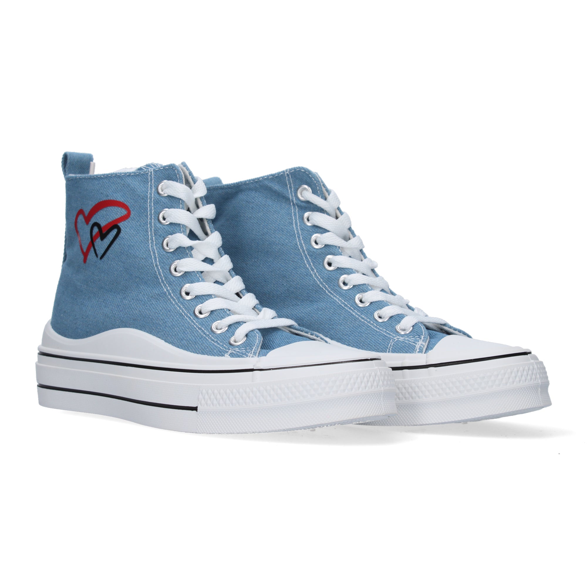 Deportiva Abotinada Azul De Plataforma Para Mujer