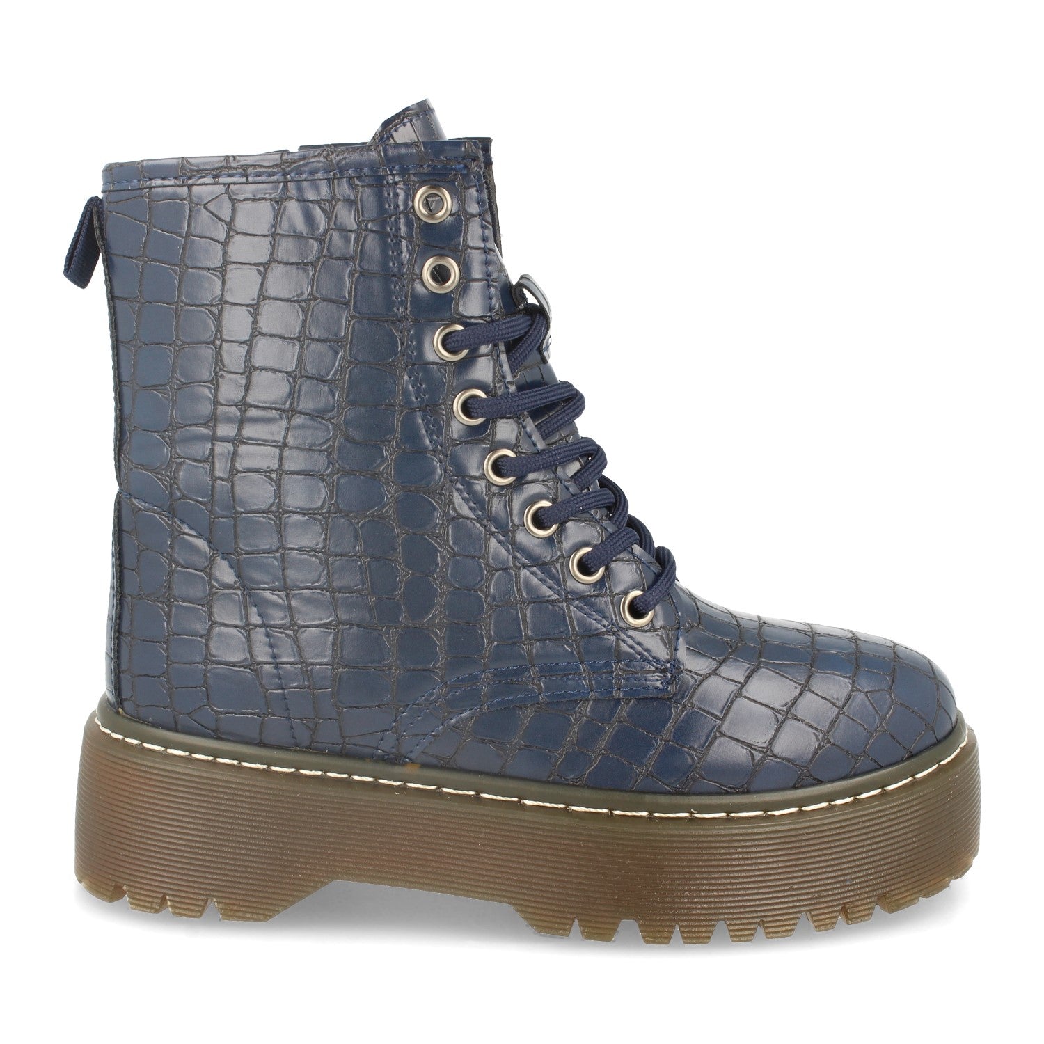 Botin De Cocodrilo Con Plataforma Para Mujer