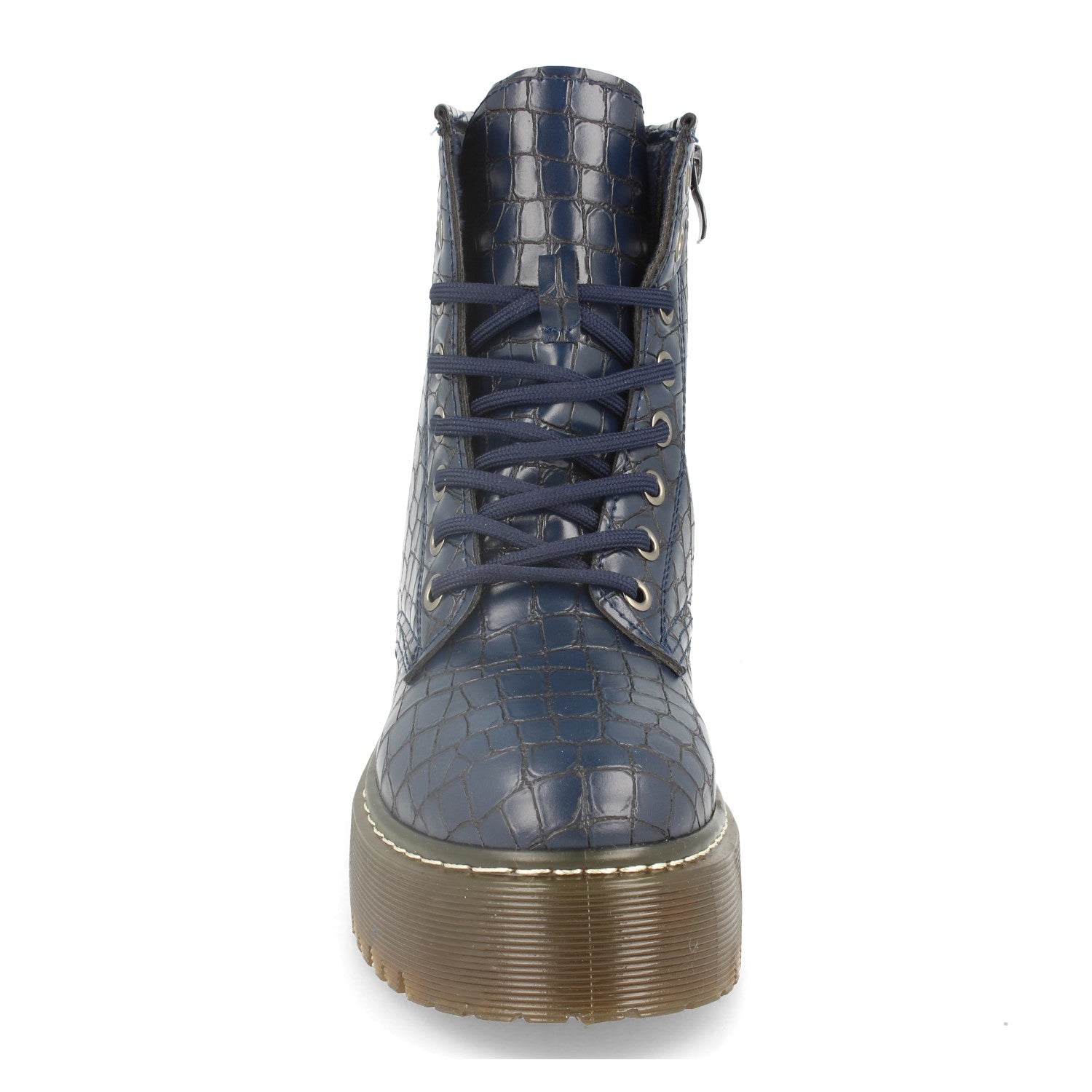 Botin De Cocodrilo Con Plataforma Para Mujer