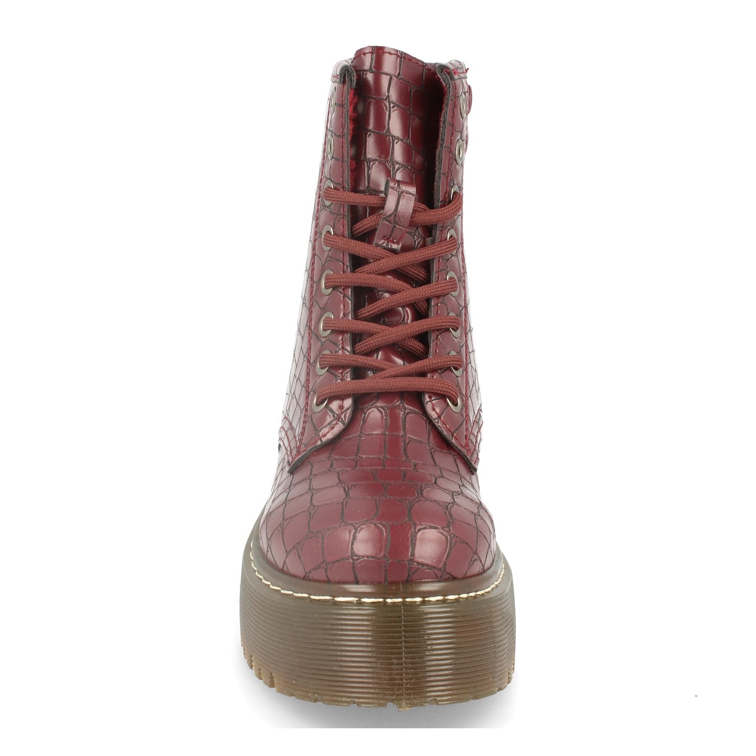 Botin De Cocodrilo Con Plataforma Para Mujer