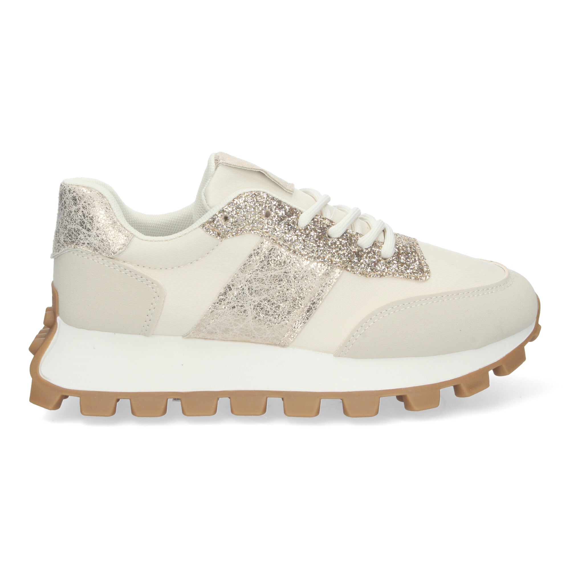 Zapatillas Deportivas Beige Planas Casual Para Mujer