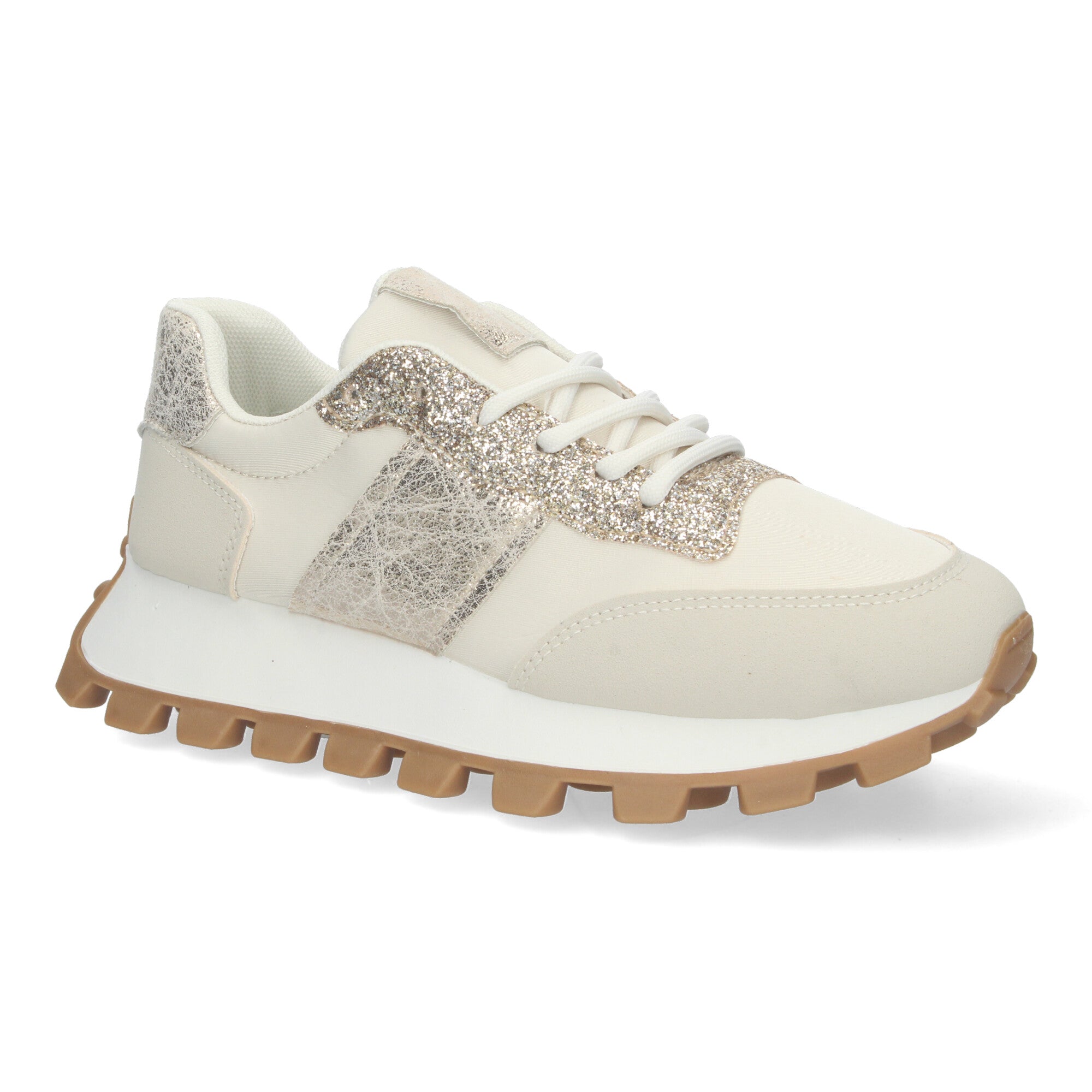 Zapatillas Deportivas Beige Planas Casual Para Mujer