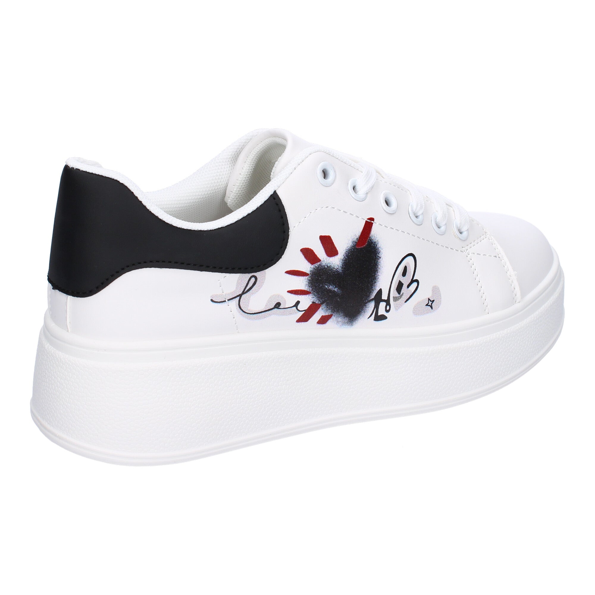 Zapatillas Casual Modernas  Blancas y Negras Para Mujer