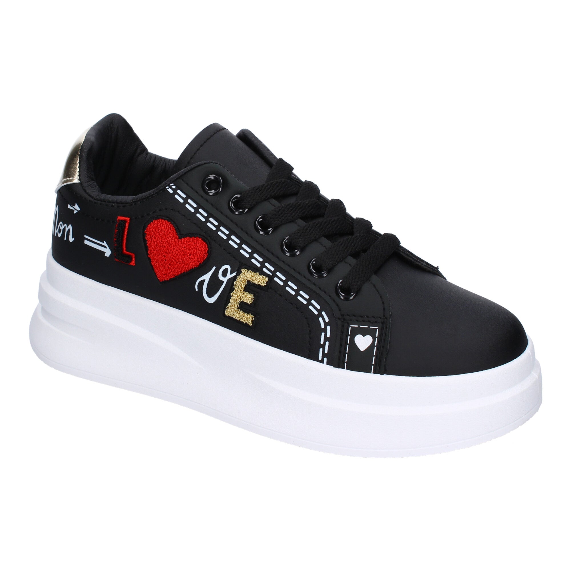 Zapatillas Casual Modernas Negras Y Blancas Para Mujer