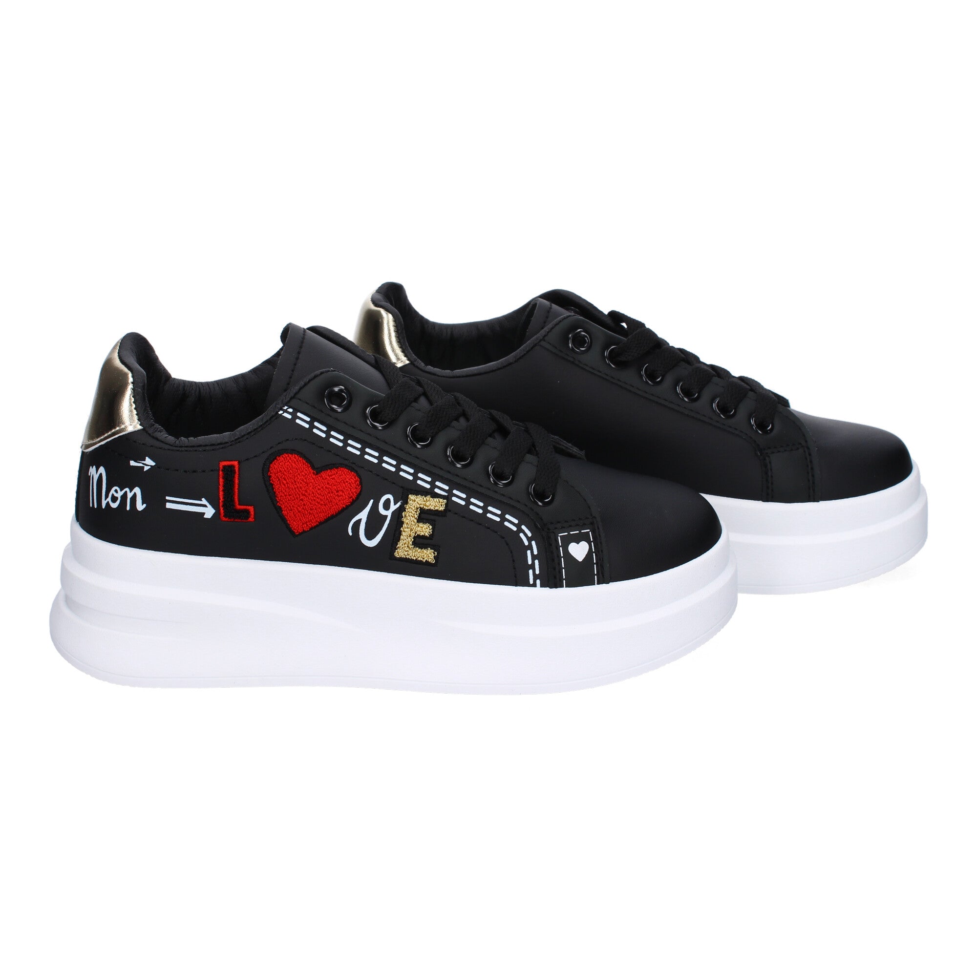 Zapatillas Casual Modernas Negras Y Blancas Para Mujer