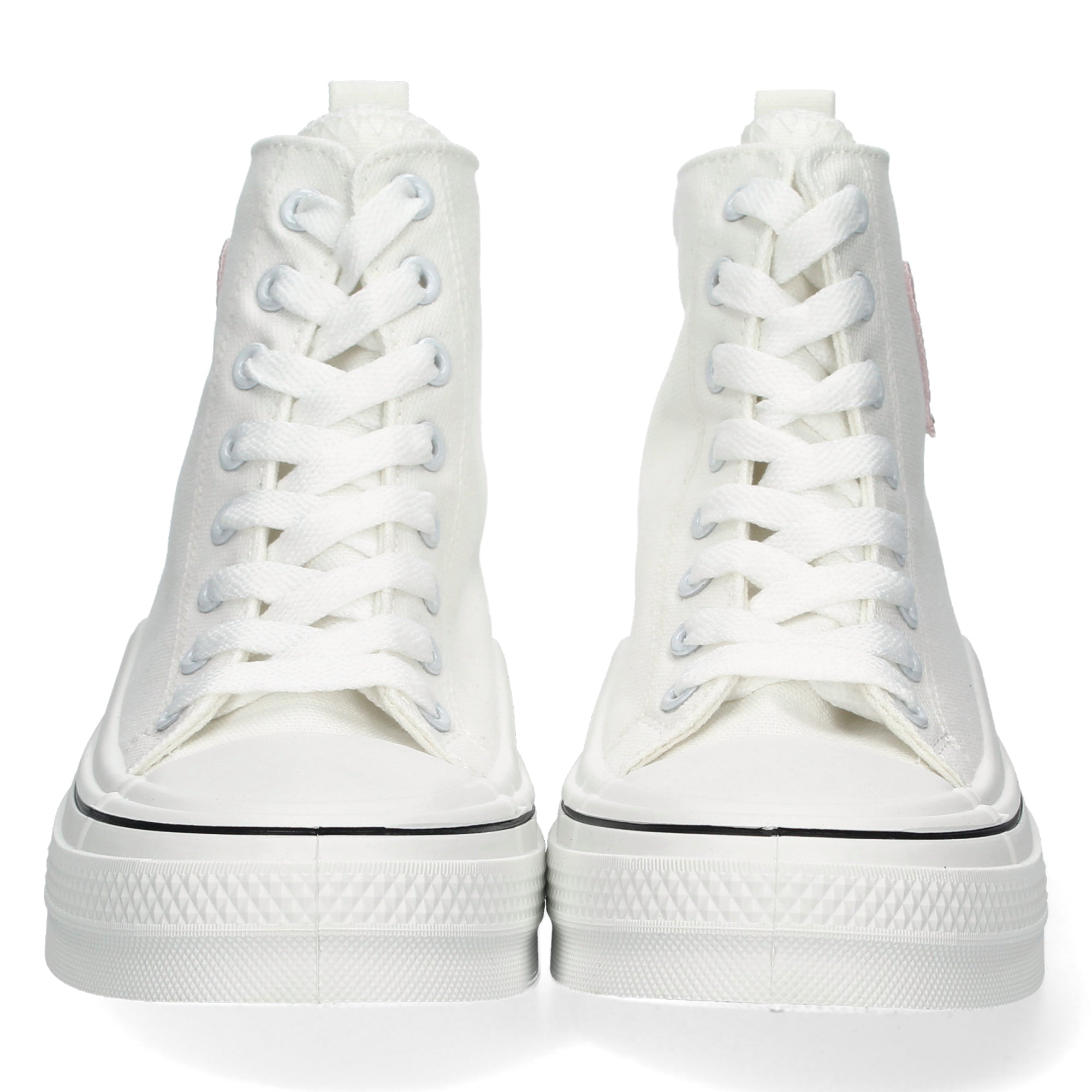 Zapatilla Abotinada  Blanca Comoda Con Corazon Para Mujer