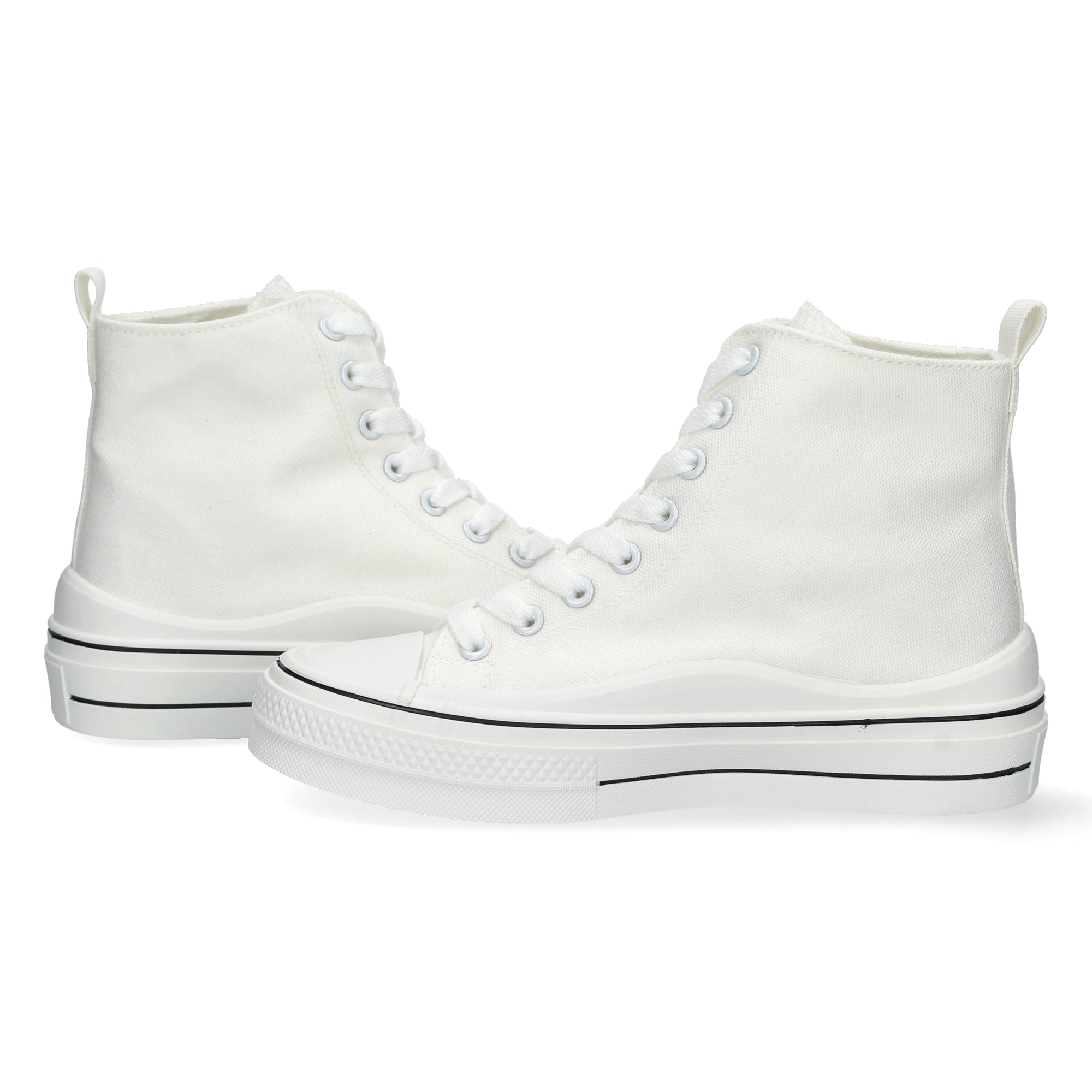 Zapatilla Abotinada  Blanca Comoda Con Corazon Para Mujer