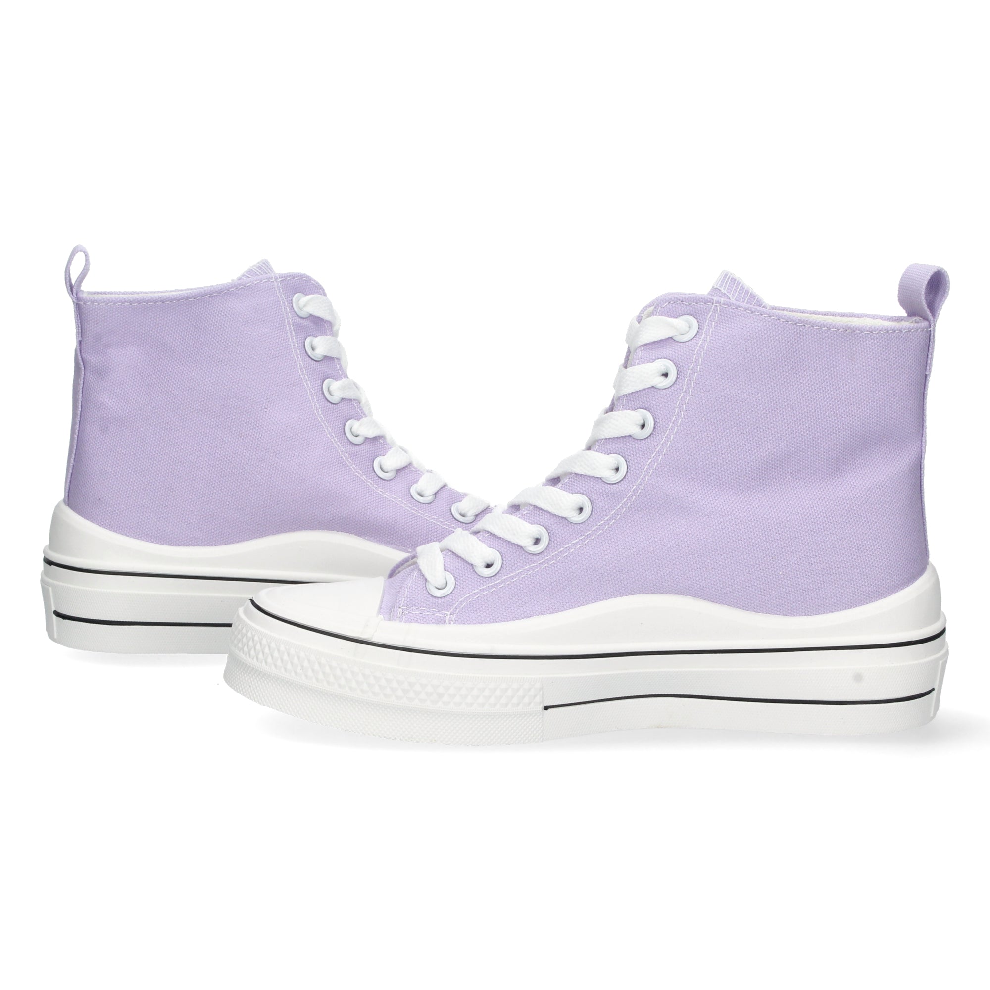 Zapatilla Abotinada Lila Comoda Con Corazon Para Mujer