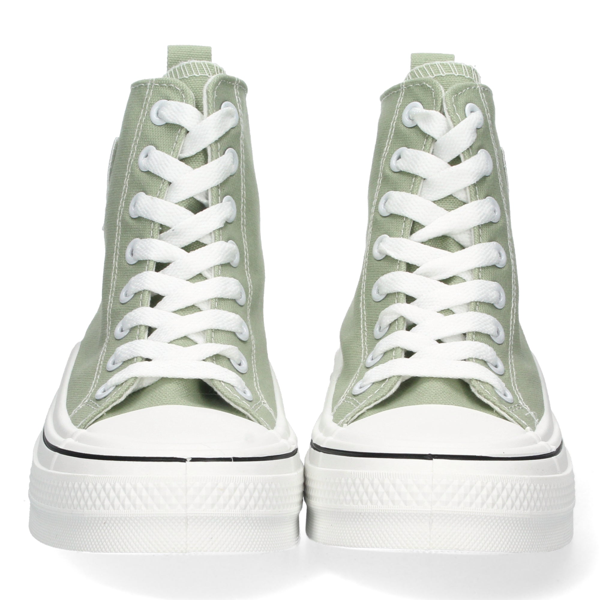Zapatilla Abotinada  Verde Comoda Con Corazon Para Mujer