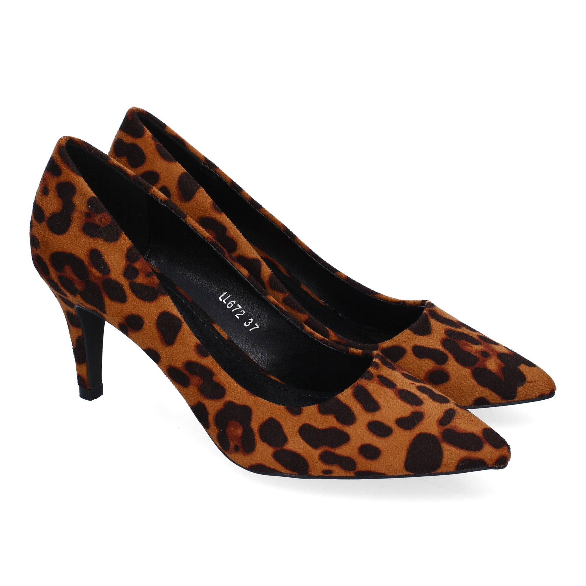 Zapato Leopardo Animal Print de Salón con Tacón Fino Para Mujer