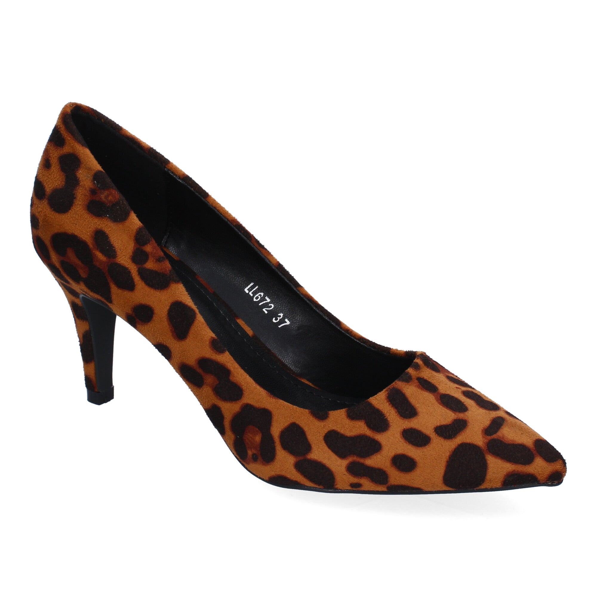 Zapato Leopardo Animal Print de Salón con Tacón Fino Para Mujer