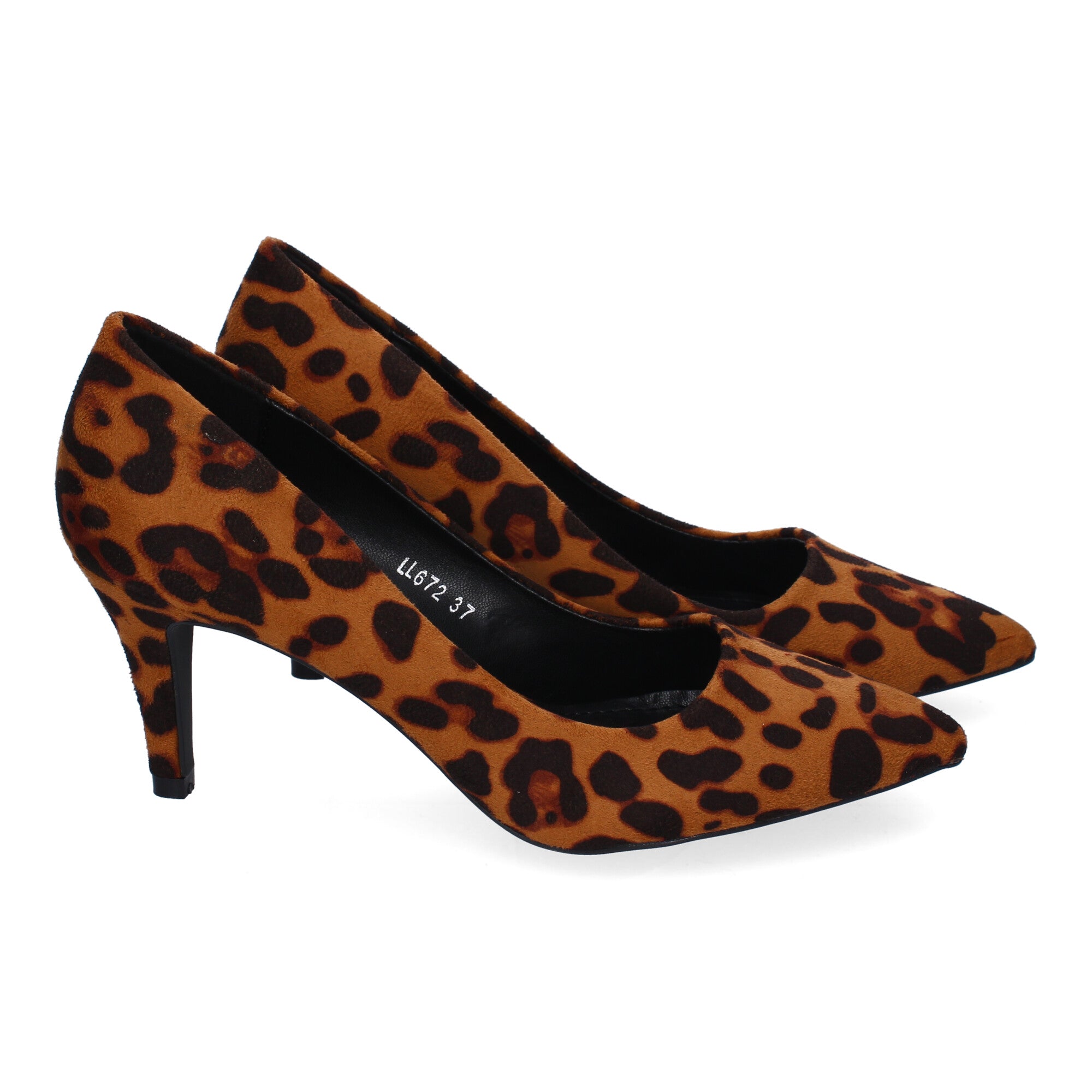 Zapato Leopardo Animal Print de Salón con Tacón Fino Para Mujer