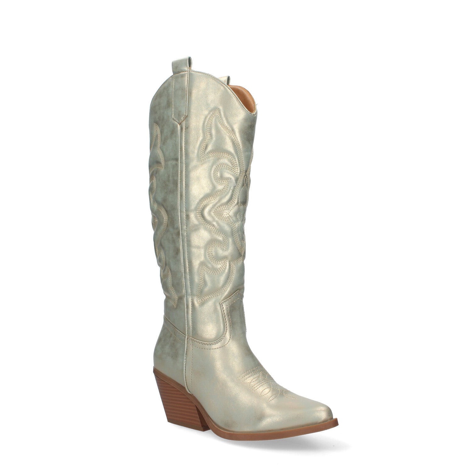 Bota Cowboy de Mujer con Tacón Cubano y Grabados