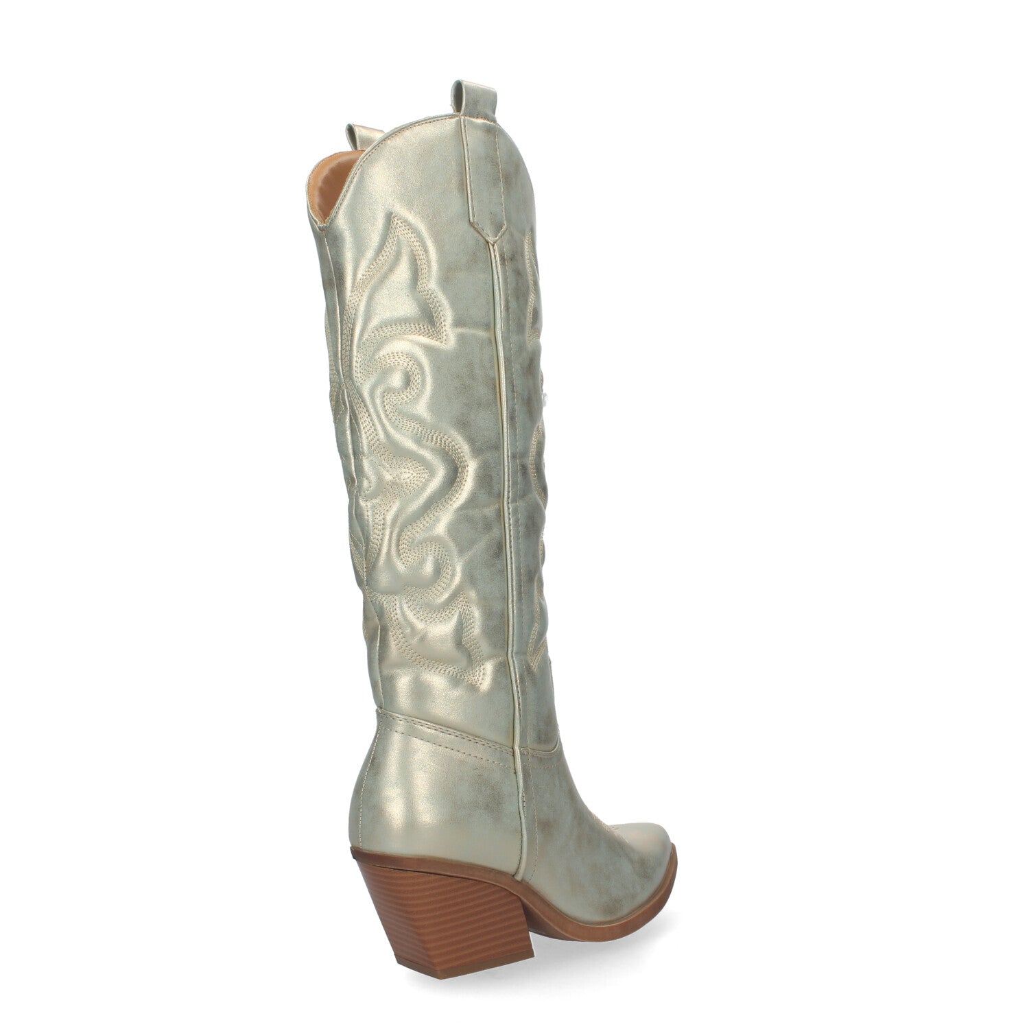 Bota Cowboy de Mujer con Tacón Cubano y Grabados