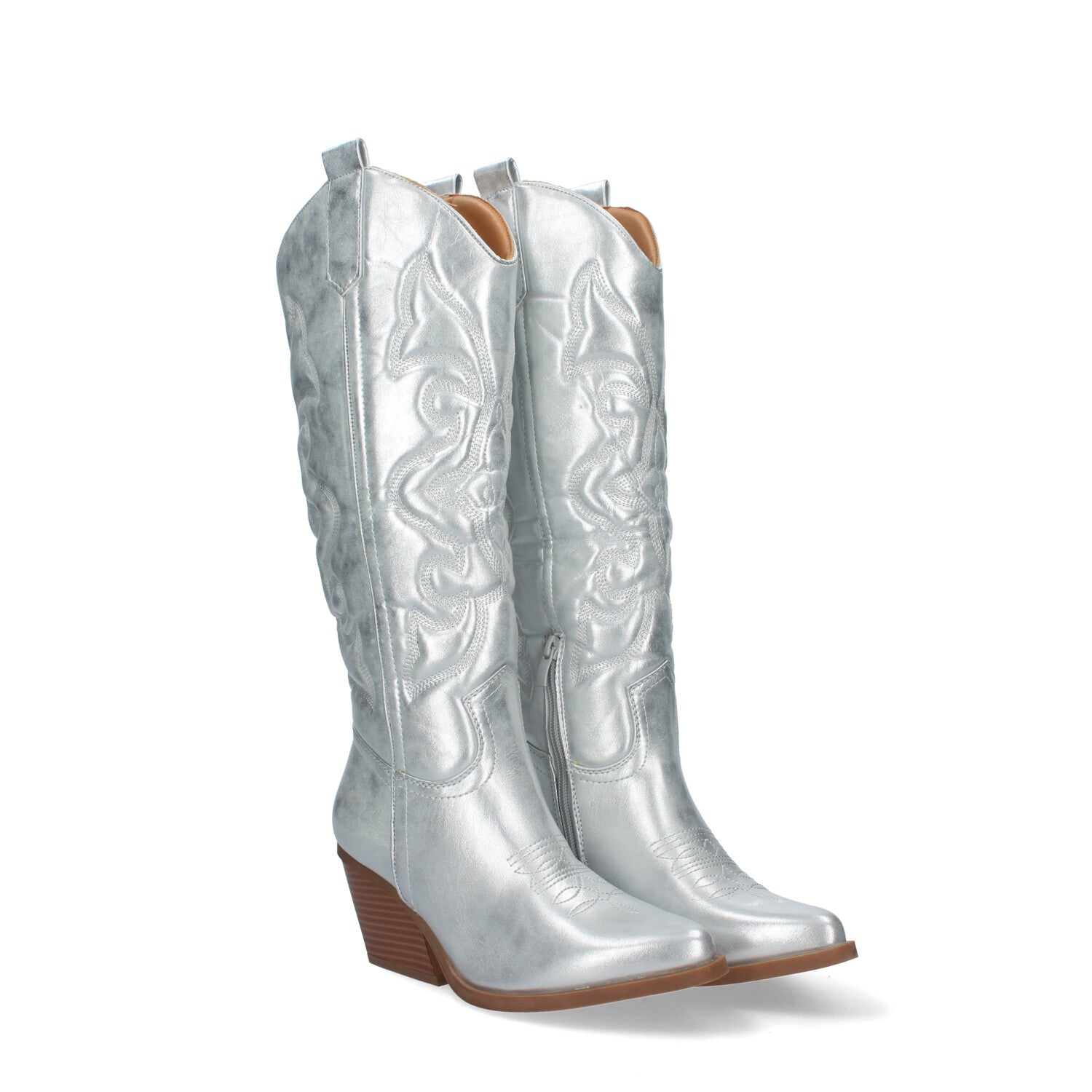Bota Cowboy de Mujer con Tacón Cubano y Grabados