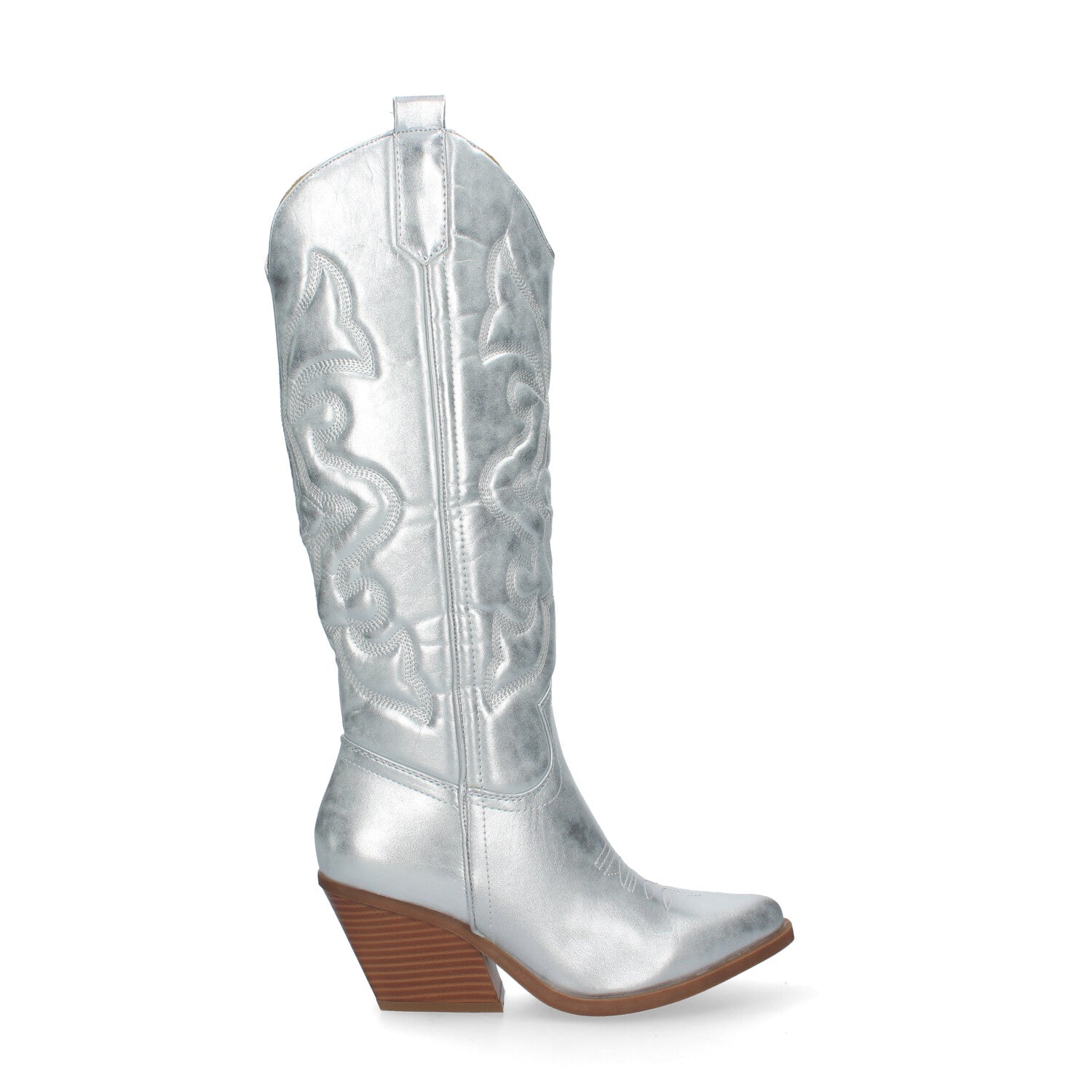 Bota Cowboy de Mujer con Tacón Cubano y Grabados