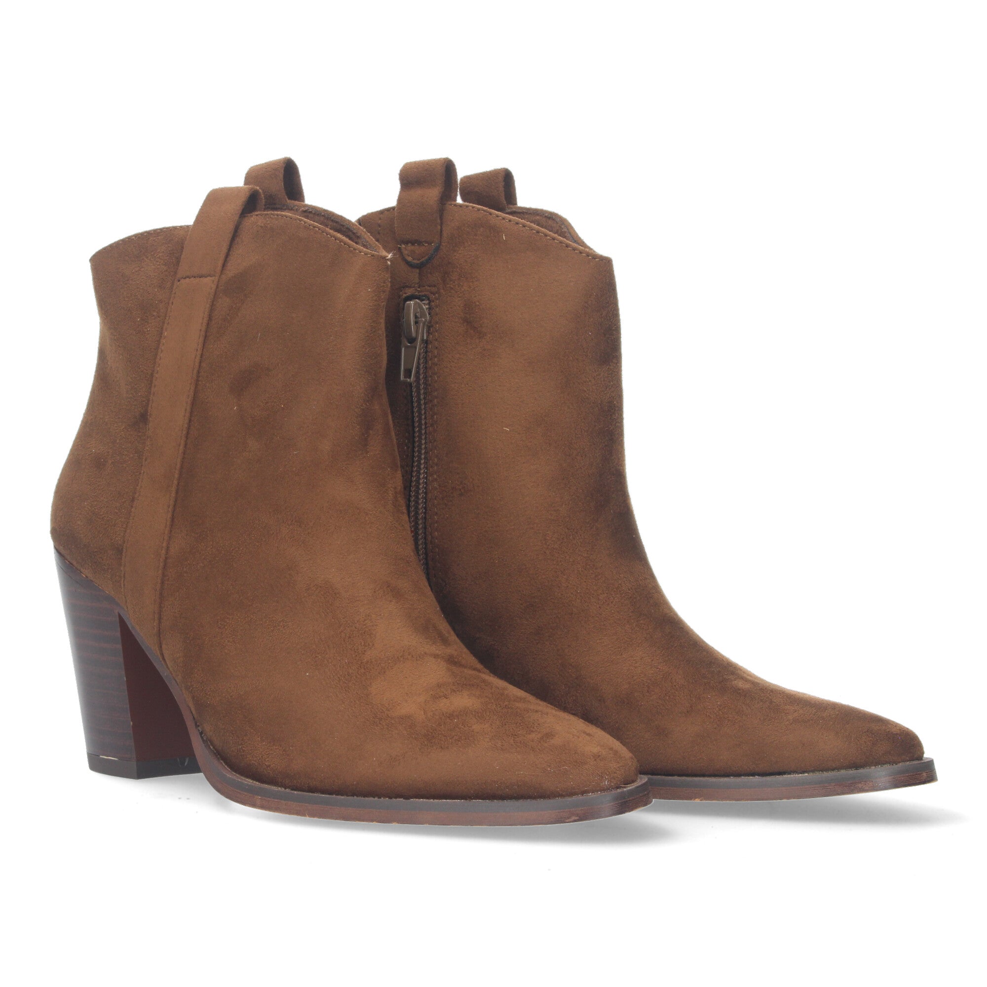 Botin Aterciopelado  De tacon Para Mujer