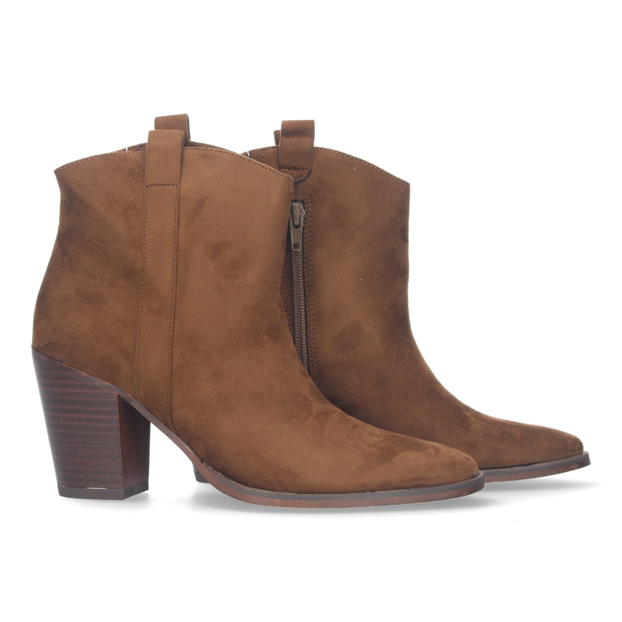 Botin Aterciopelado  De tacon Para Mujer