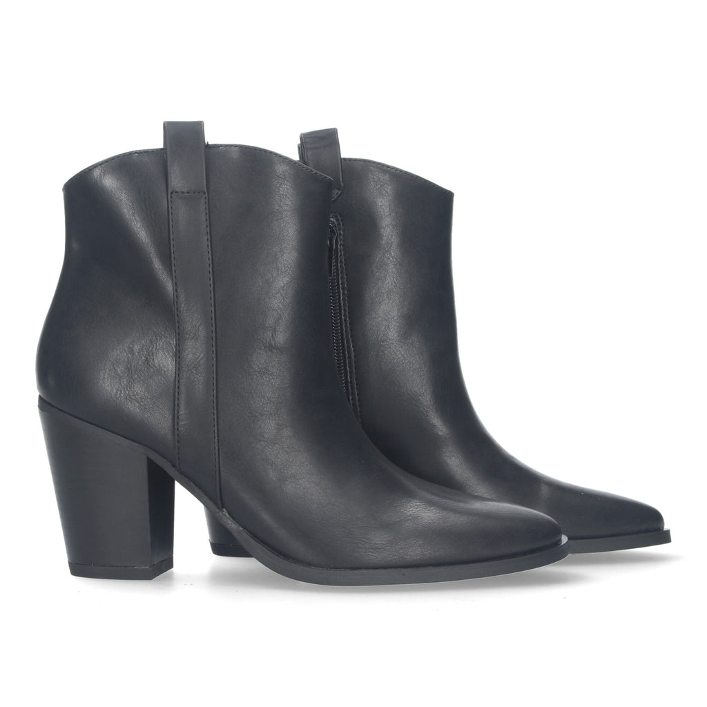 Botin Aterciopelado  De tacon Para Mujer