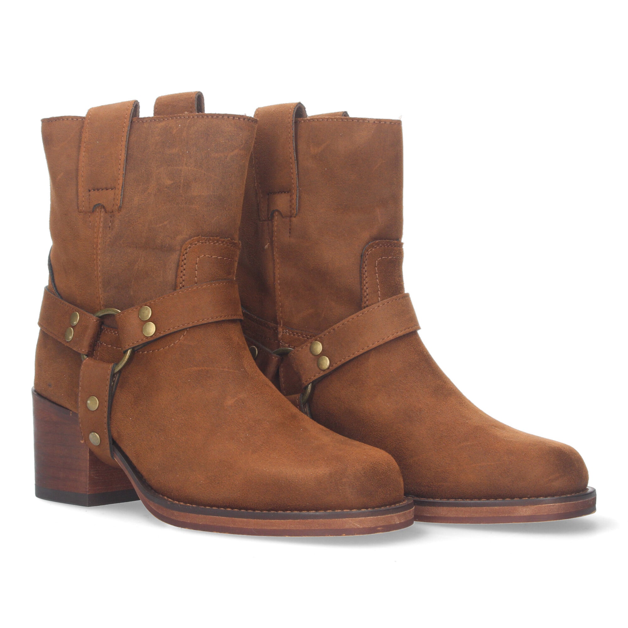 Botin Aterciopelado De Tacon Para Mujer